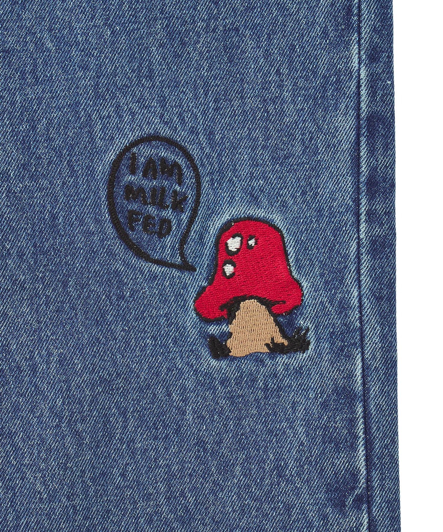 DOODLE EMBROIDERED DENIM PANTS