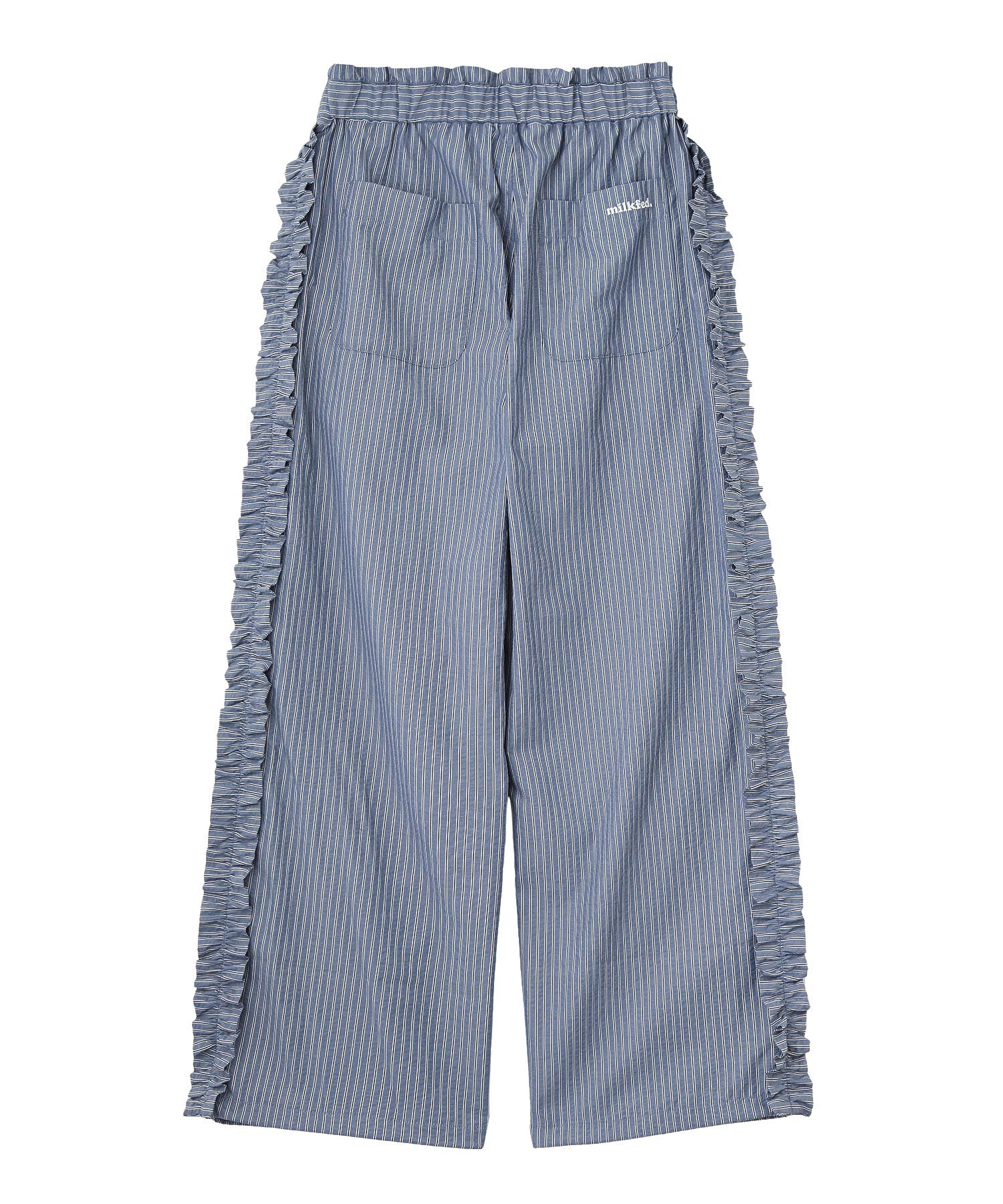 STRIPED RUFFLE PANTS