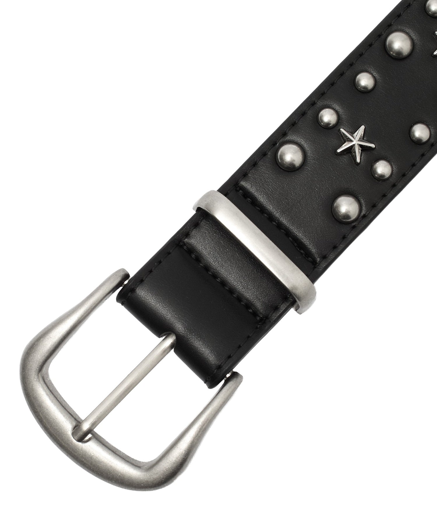 STAR STUDDED FAUX LEATHER BELT