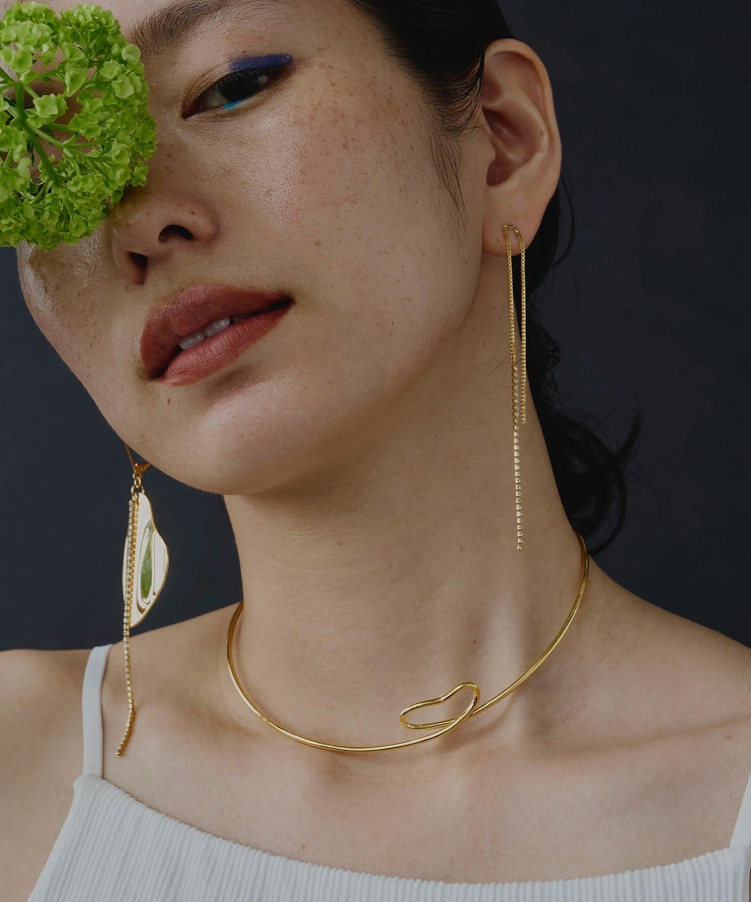 loni/LEAF BIJOU ASYMMETRY PIERCE