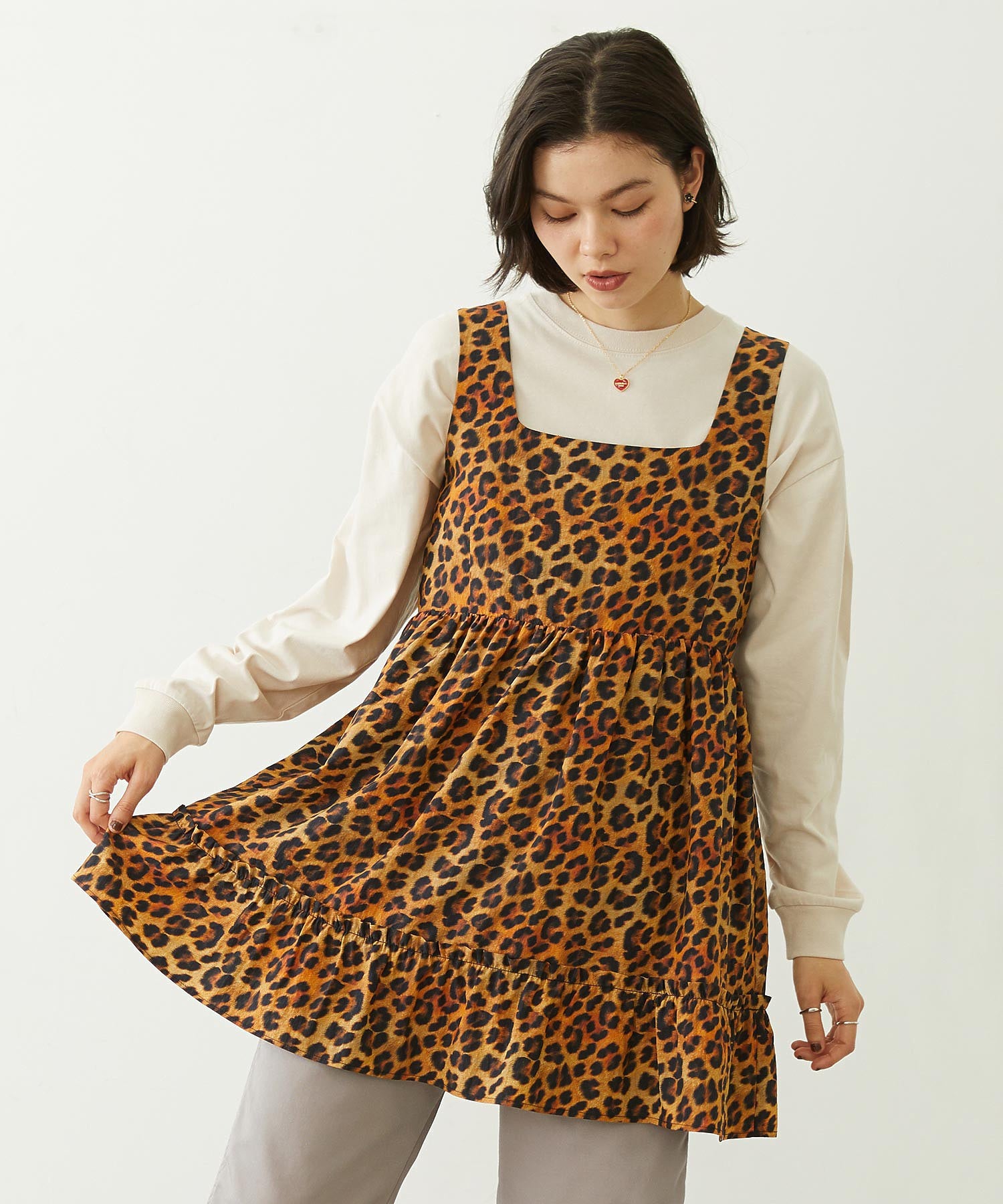 LEOPARD PRINT MINI DRESS
