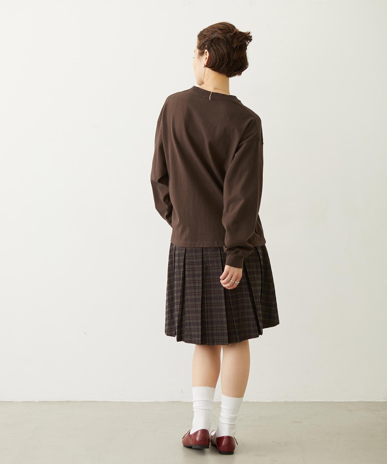 BELTED PLEATED SKIRT