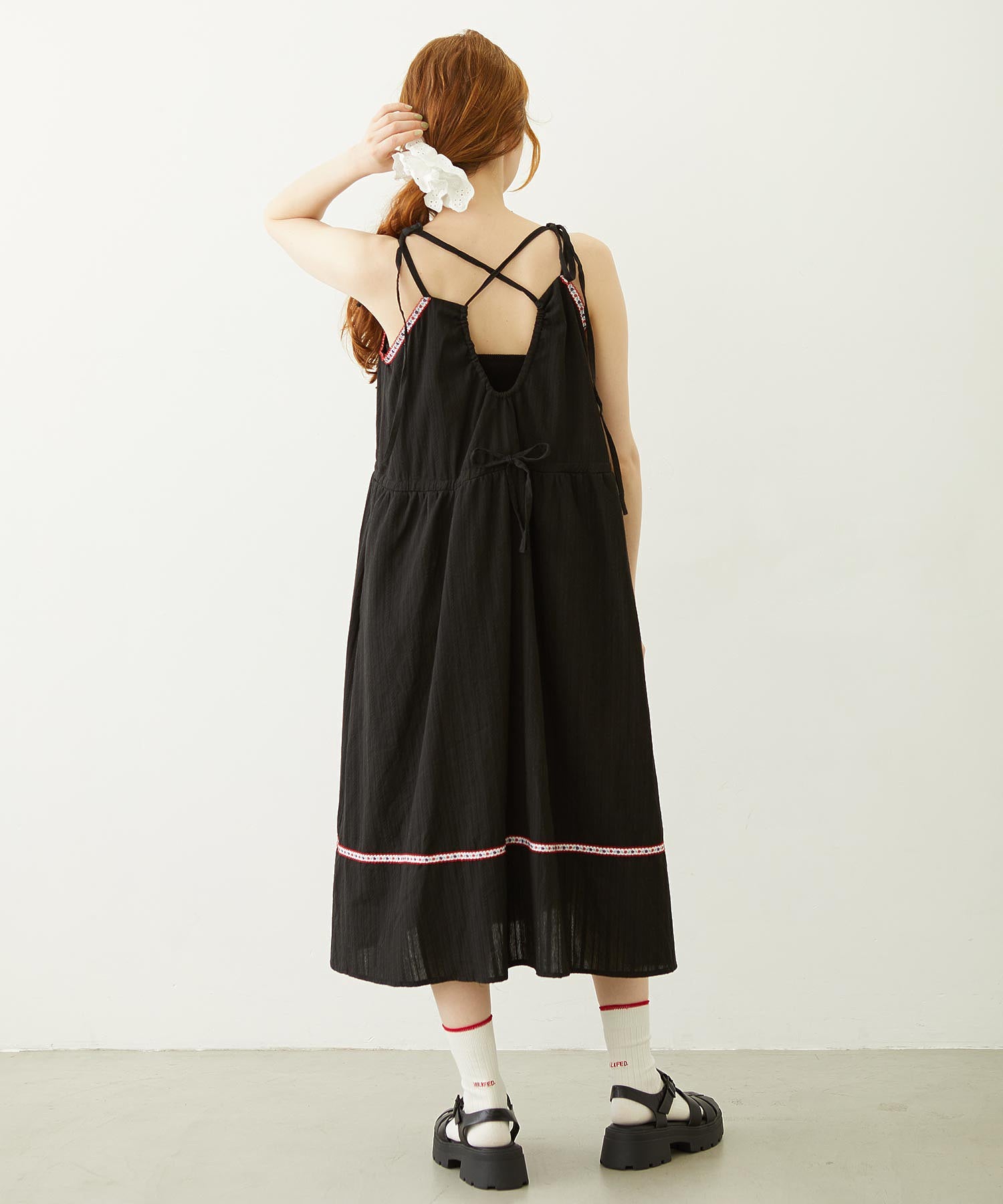 TYROLEAN TAPE CAMI DRESS