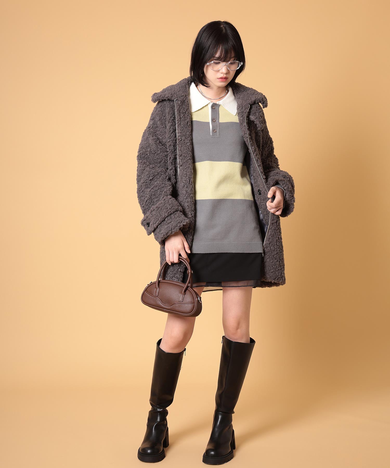 ボアハーフコート