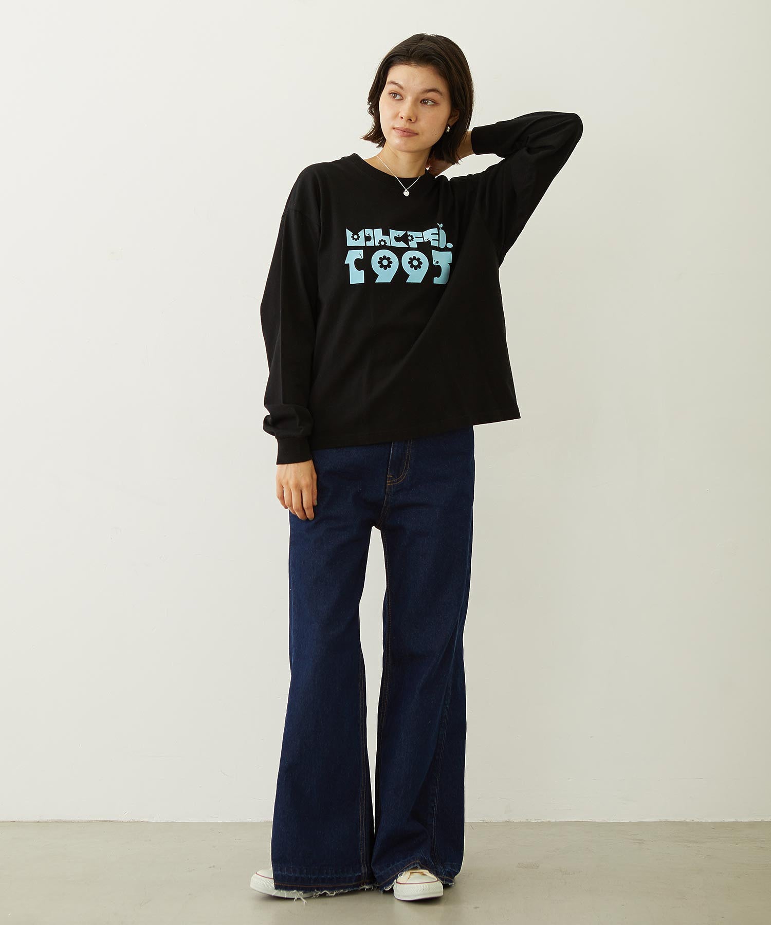 FLARED DENIM PANTS