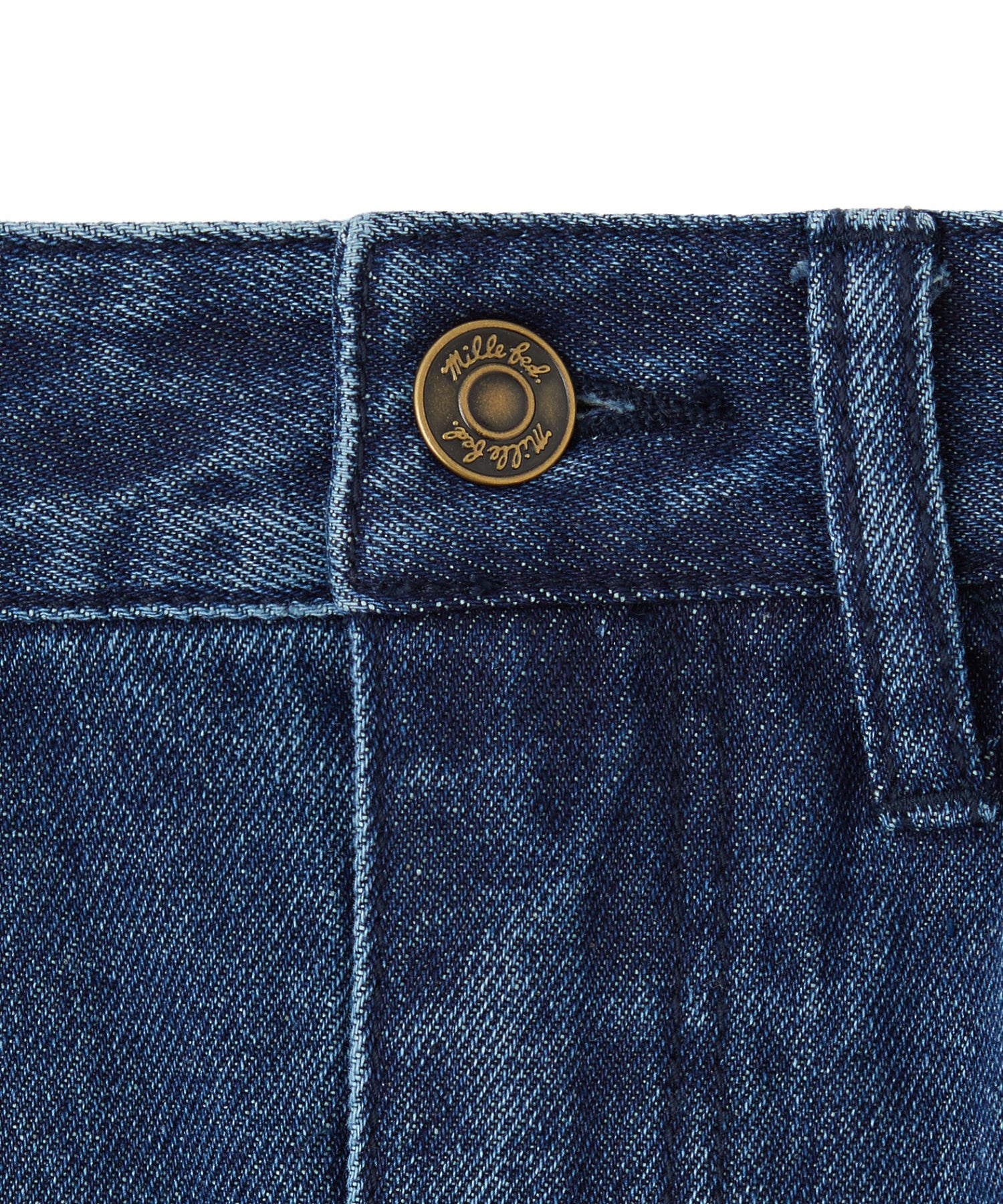 PANELED POCKET DENIM MINI SKIRT