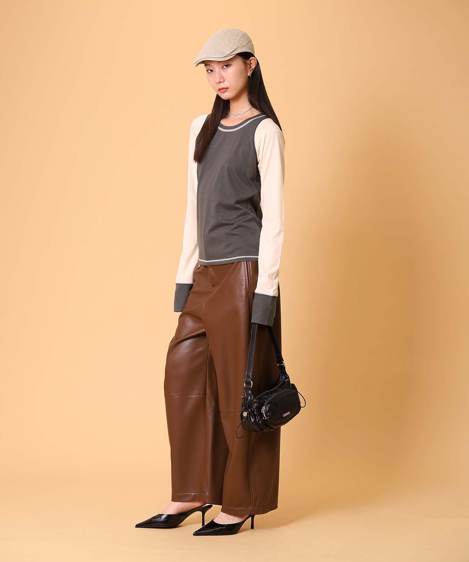 レザーカーブパンツ