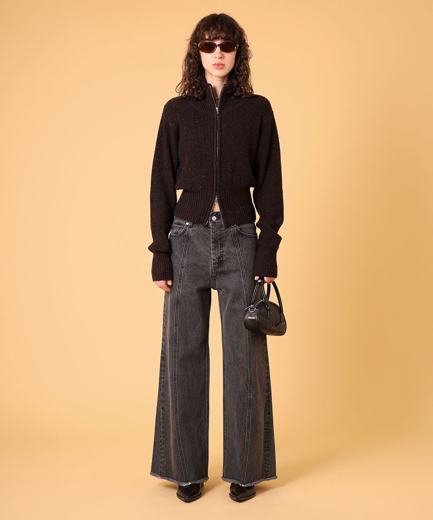 ネップジップアップセーター