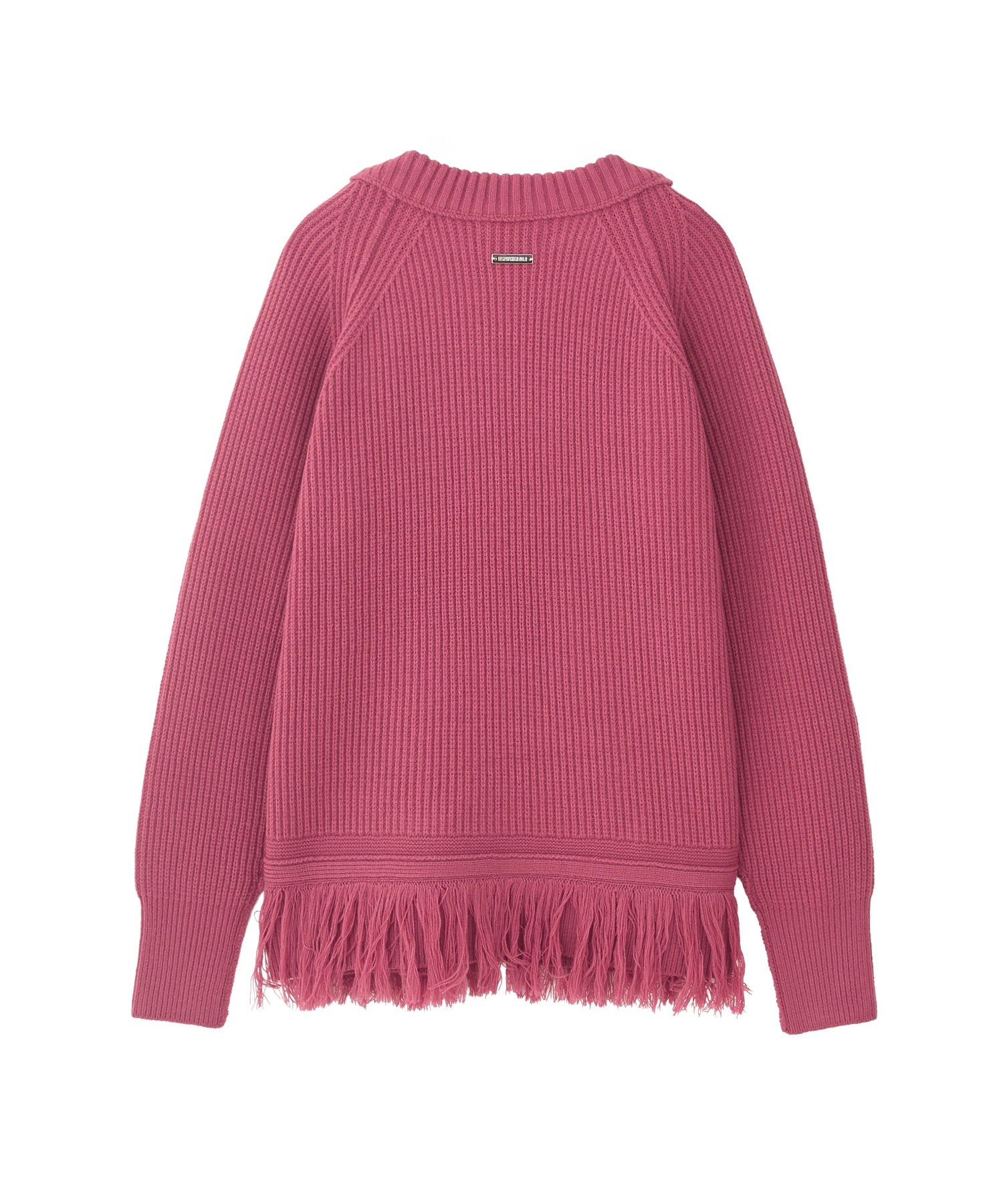 オーバーサイズフリンジニットプルオーバー