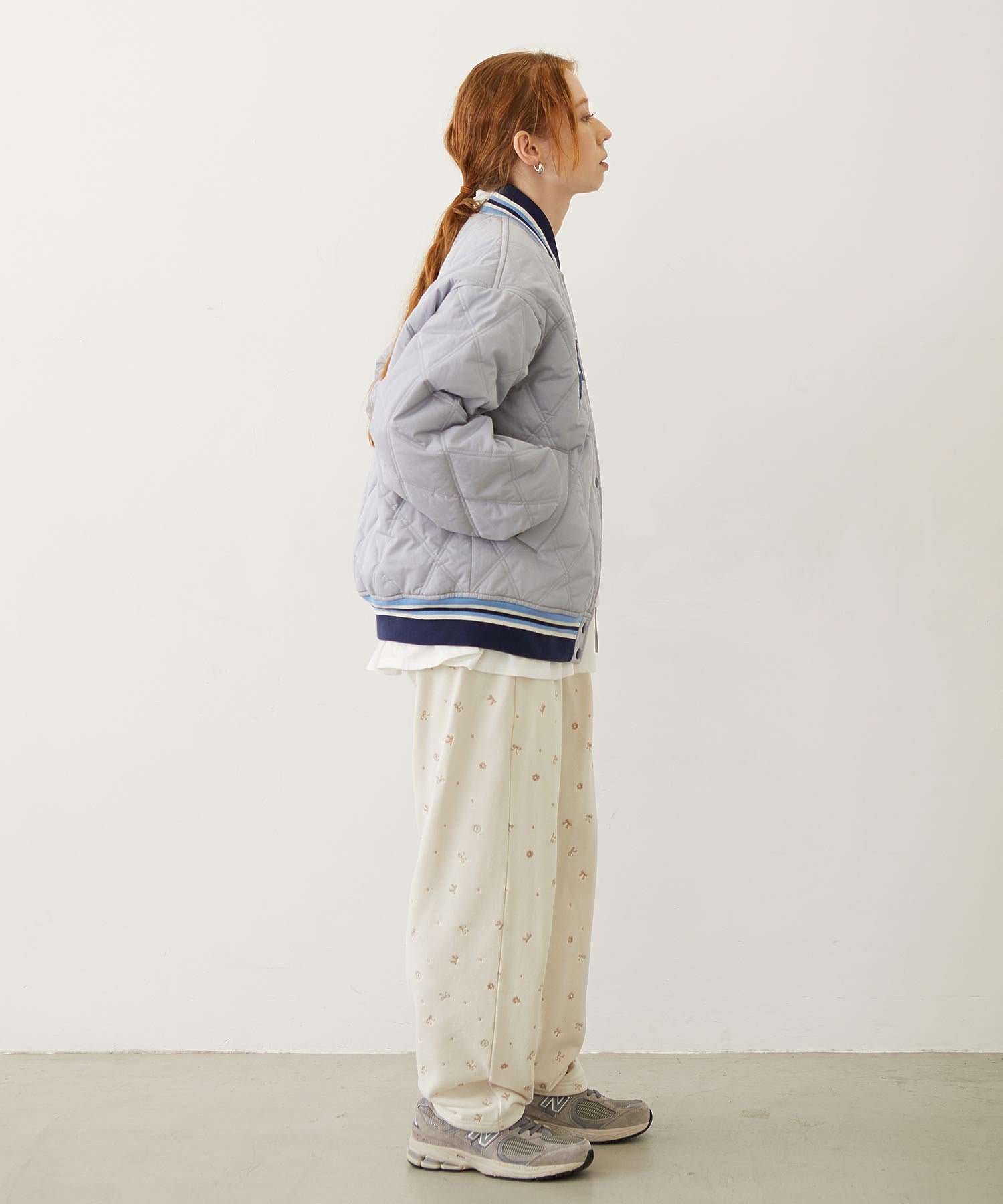 SATIN LOGO PATCH QUILTED JACKET