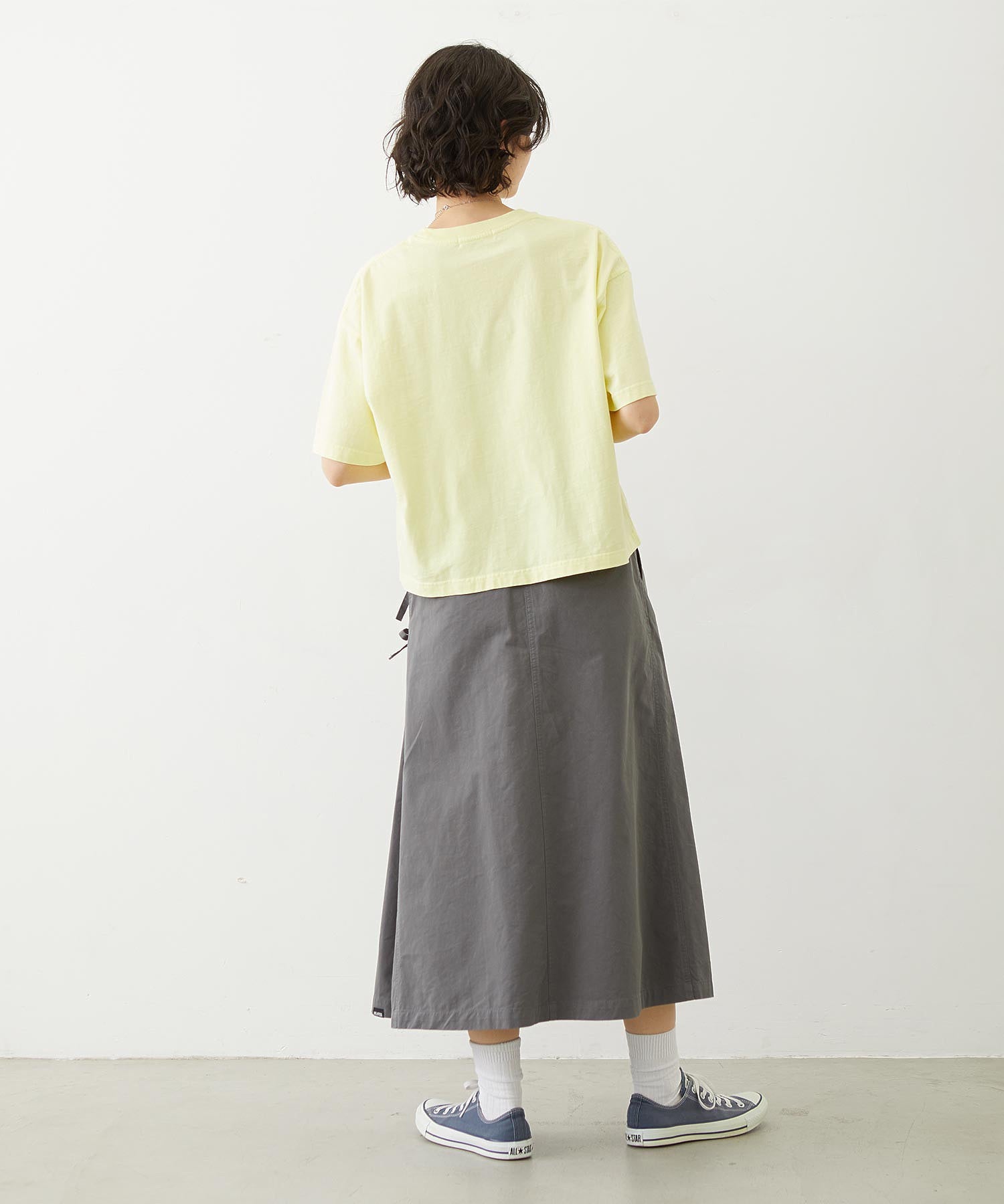 CHINO TUCK LONG SKIRT
