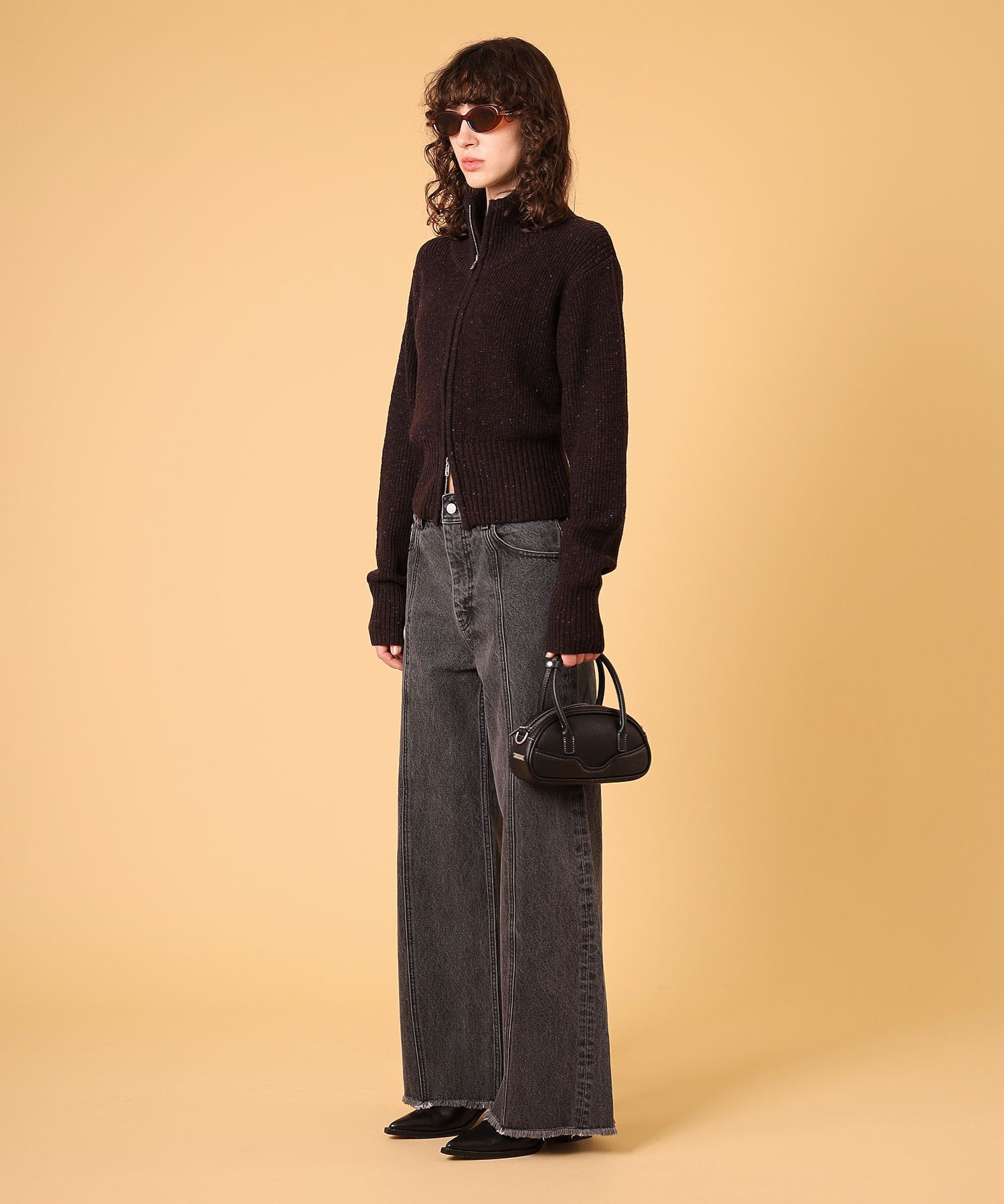 ネップジップアップセーター