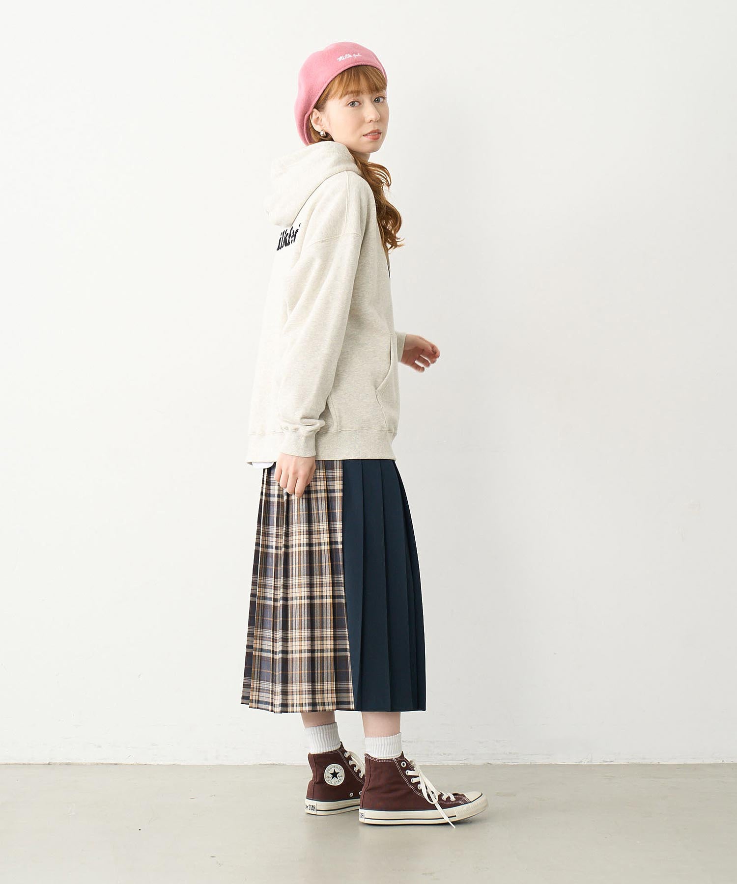 PLAID PANEL SKIRT