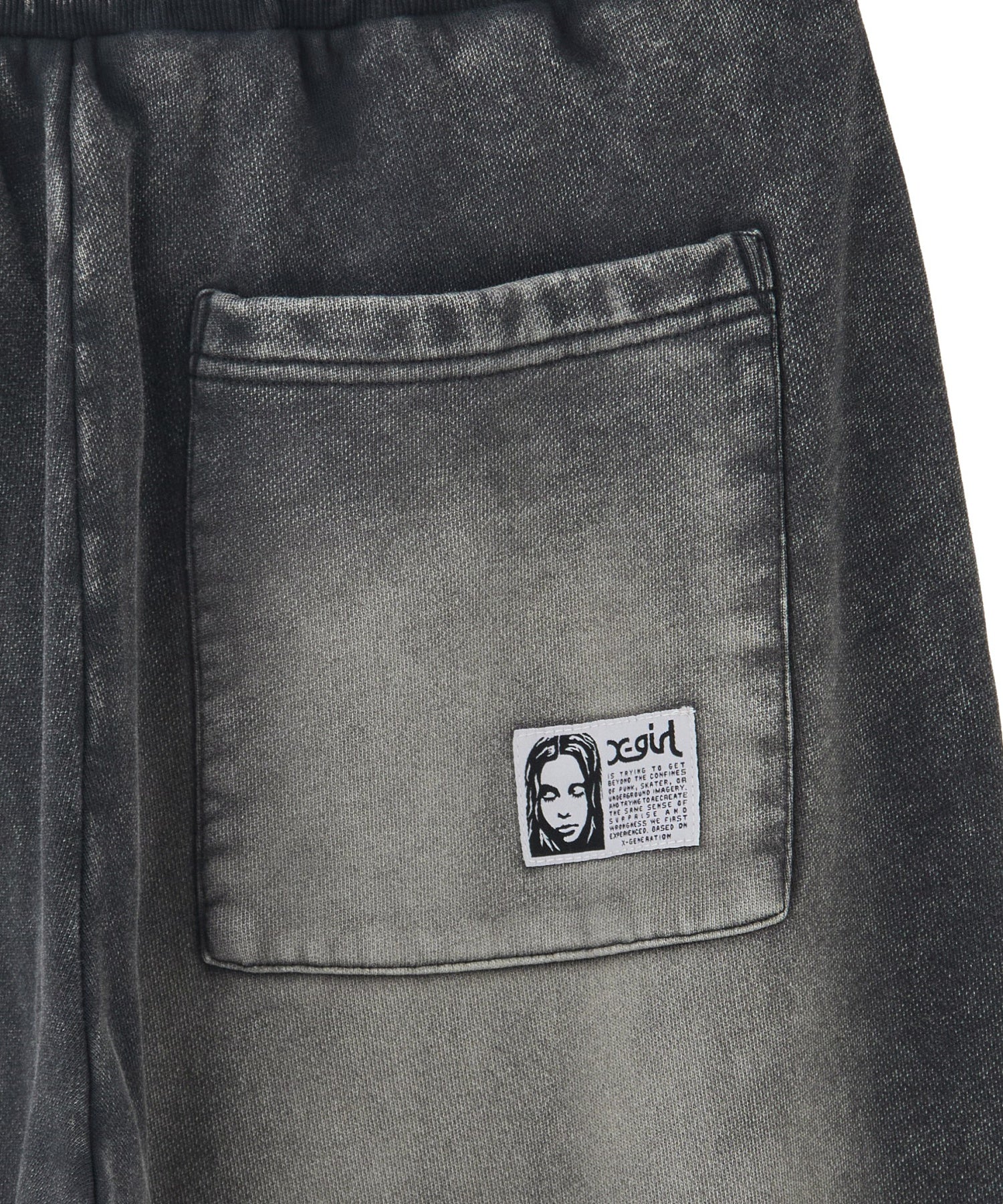 FACE LABEL WASHED SWEATPANTS