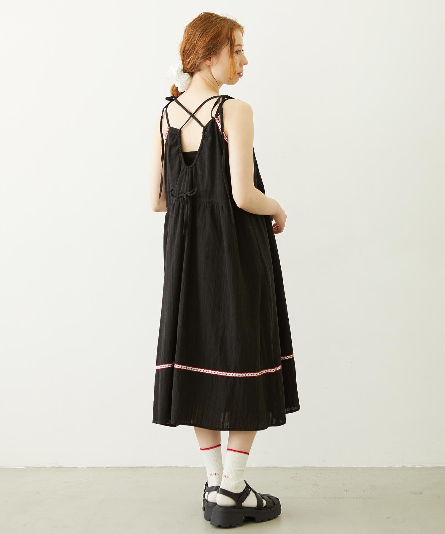 TYROLEAN TAPE CAMI DRESS