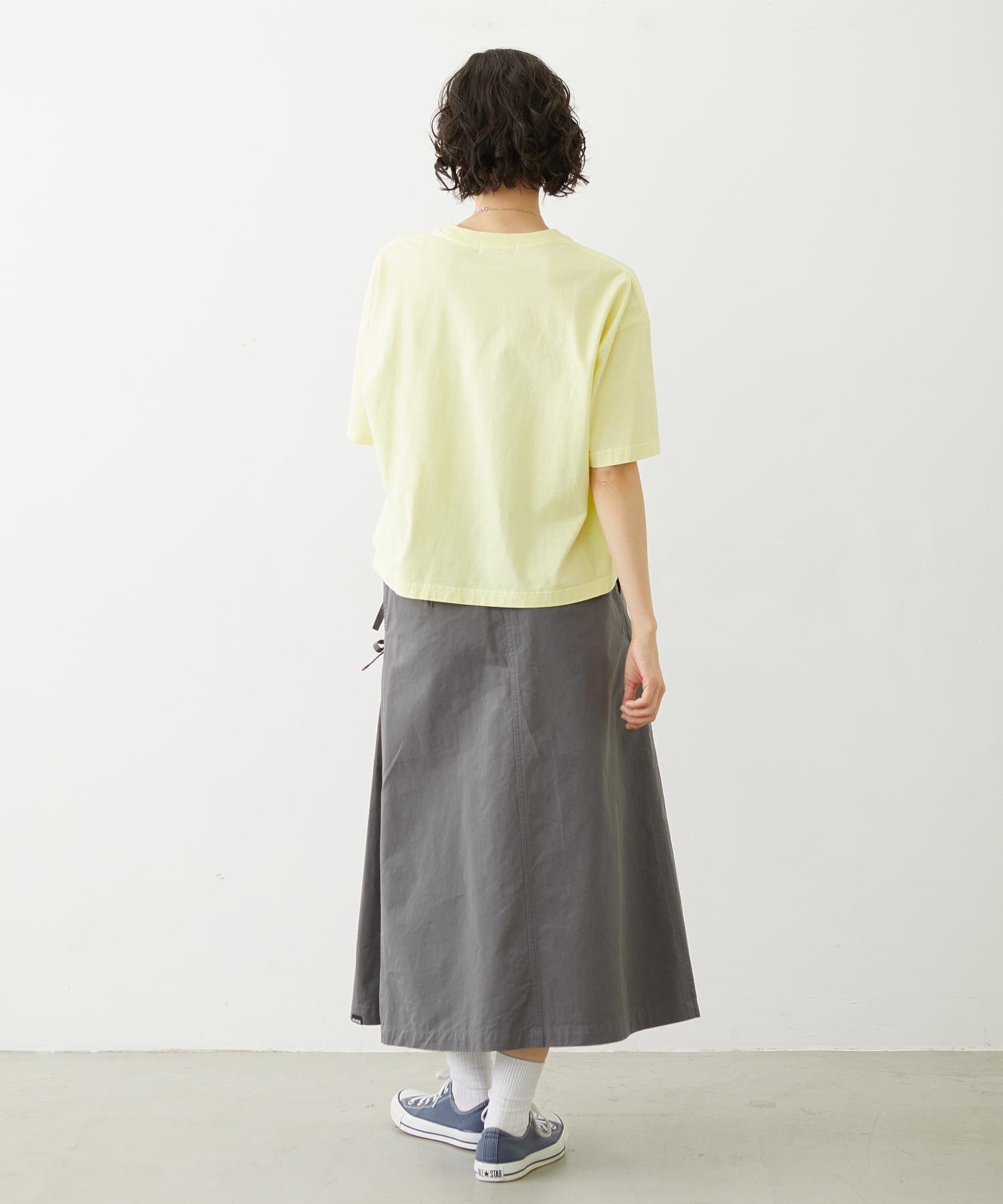 CHINO TUCK LONG SKIRT