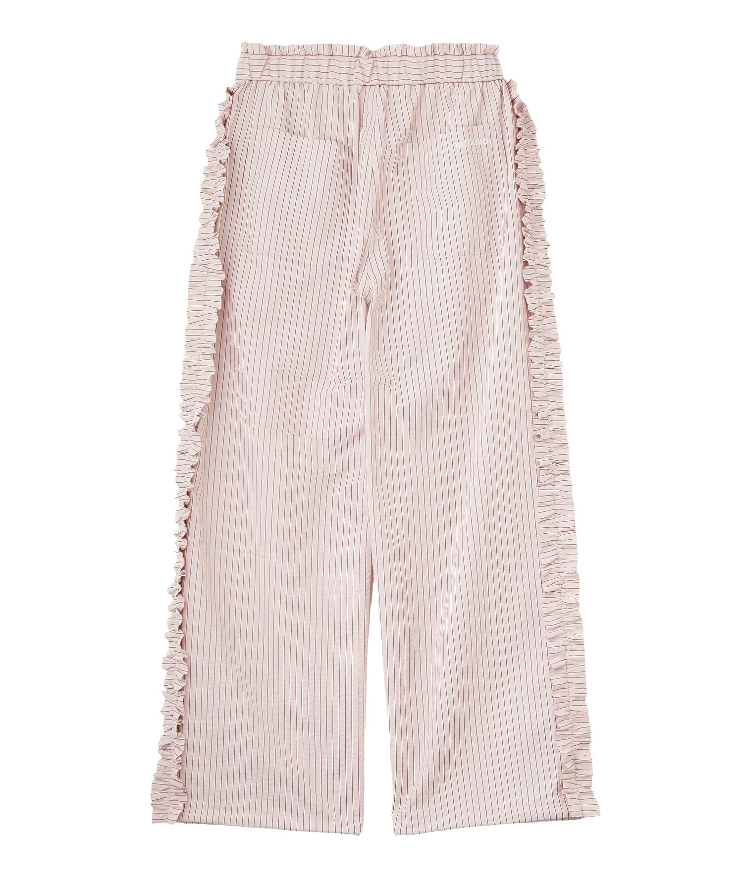 STRIPED RUFFLE PANTS