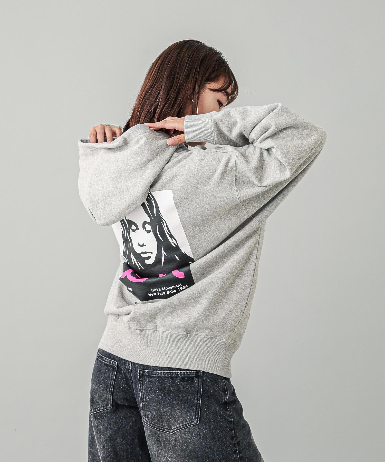 X-girl FACE POSTER SWEAT HOODIE