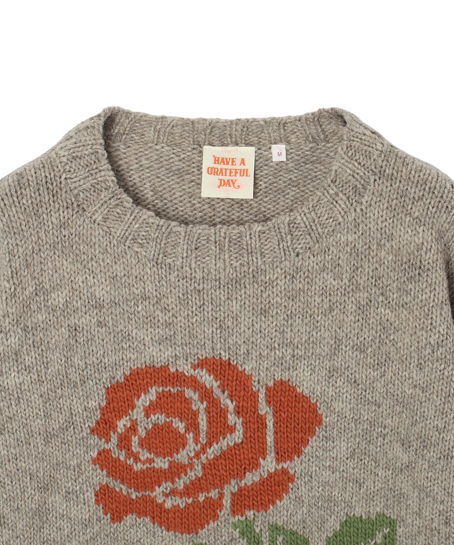 HAVE A GRATEFUL DAY/ROSE KNIT CREW