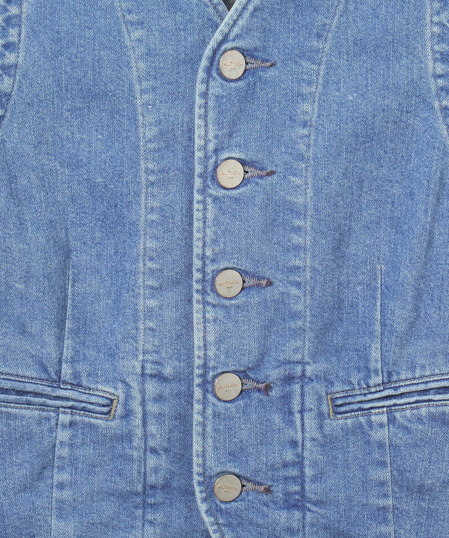 AUTHEN/SLIKNIZED DENIM VEST