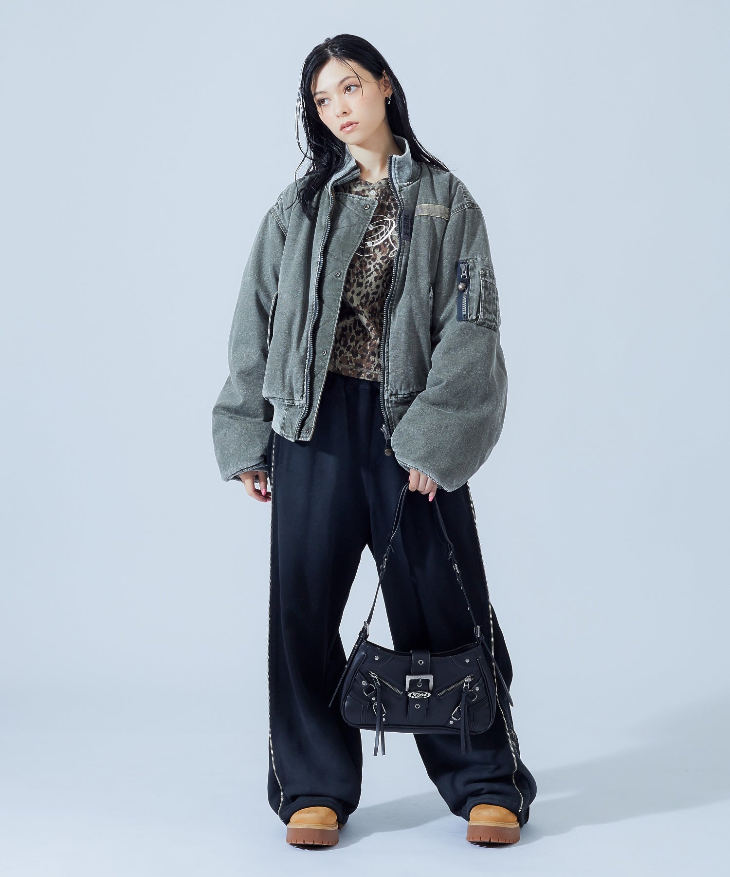 FADED SIDE ZIP SWEATPANTS