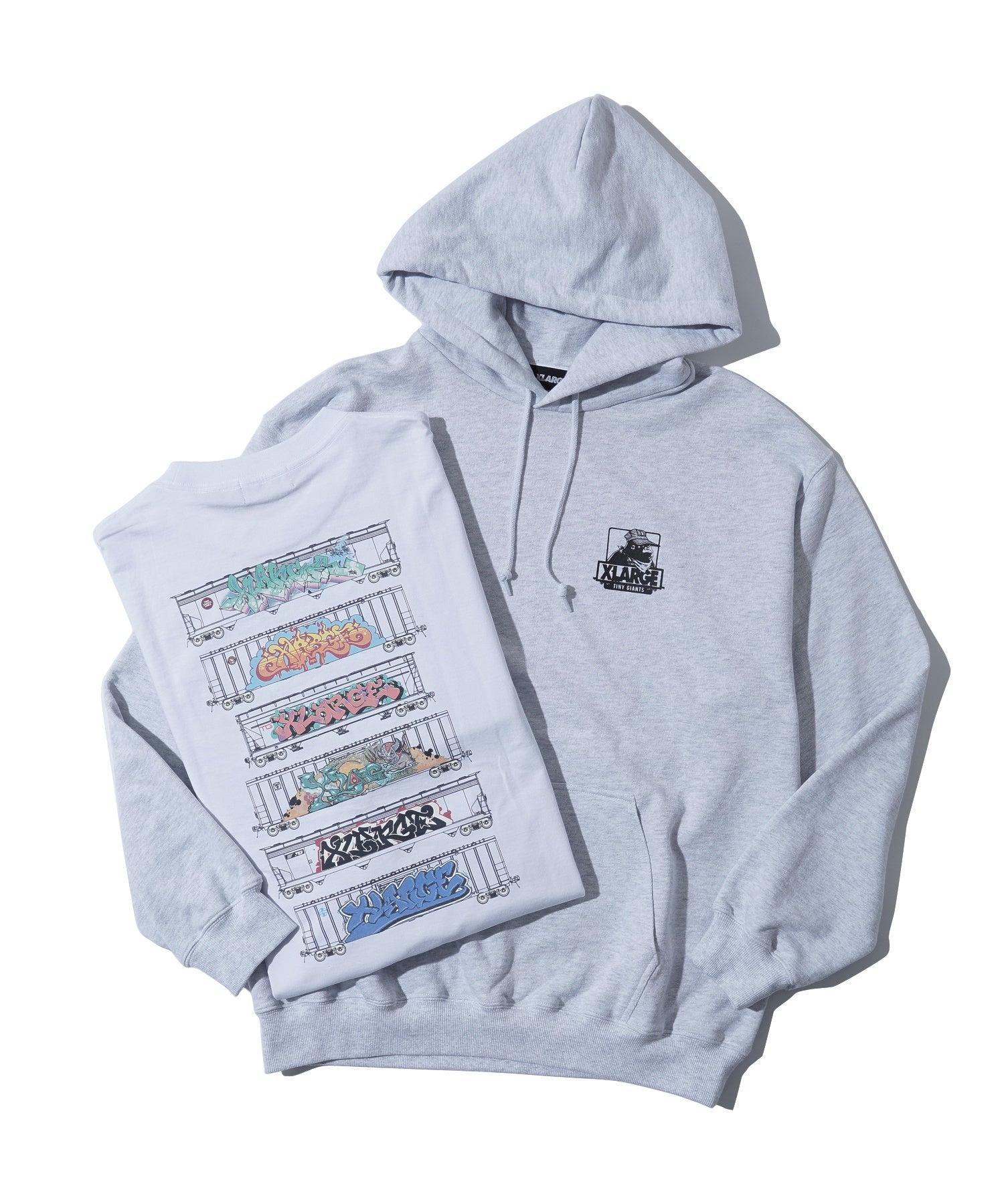 XLARGE×TINY GIANTS PULLOVER HOODED SWEAT SHIRT calif-ART