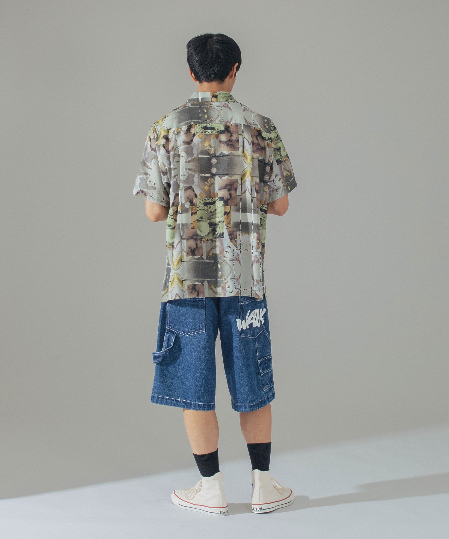 BAL/バル/COLLAGE LYOCELL SS SHIRT/BAL-2095