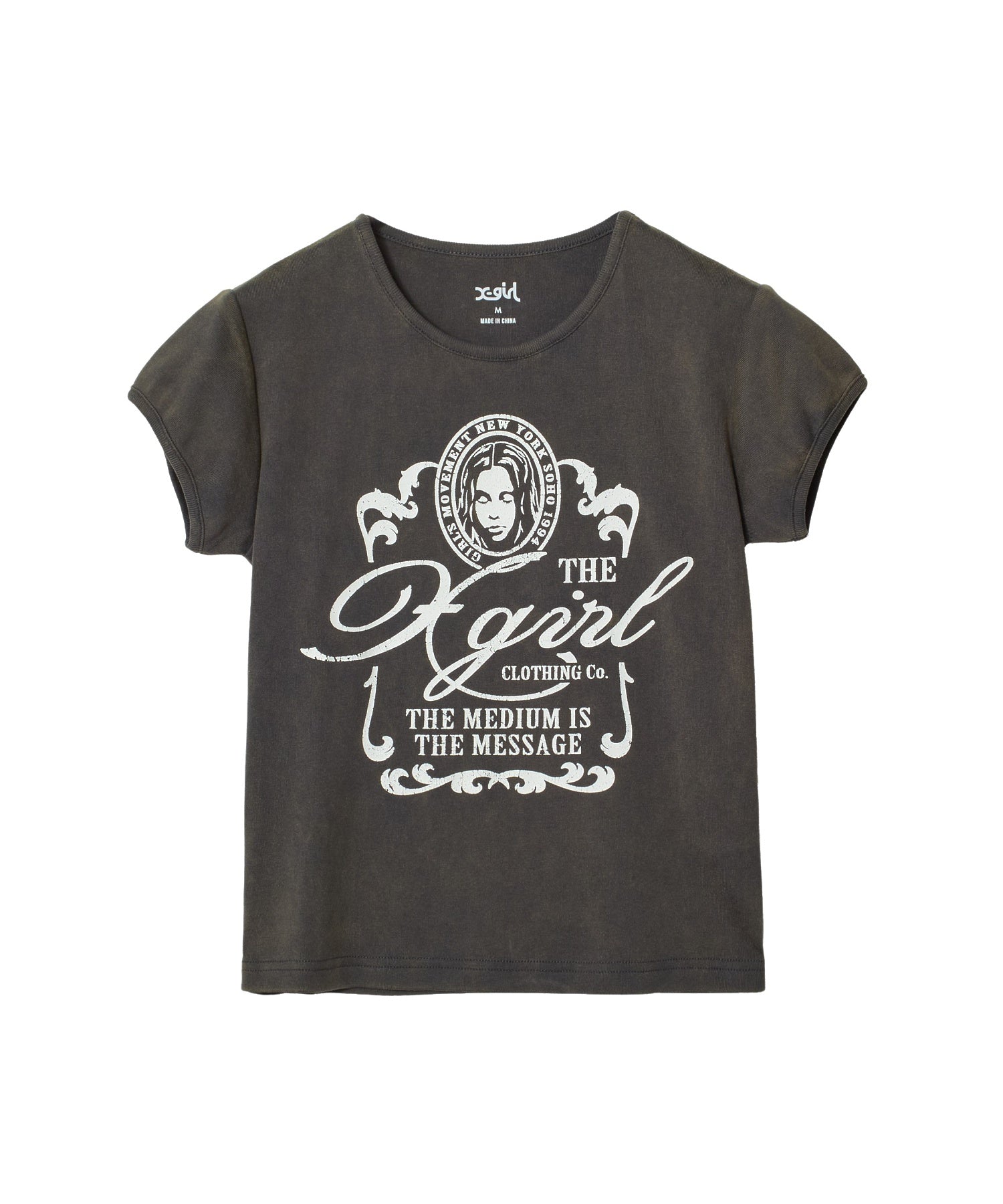FADED VICTORIAN FACE S/S BABY TEE