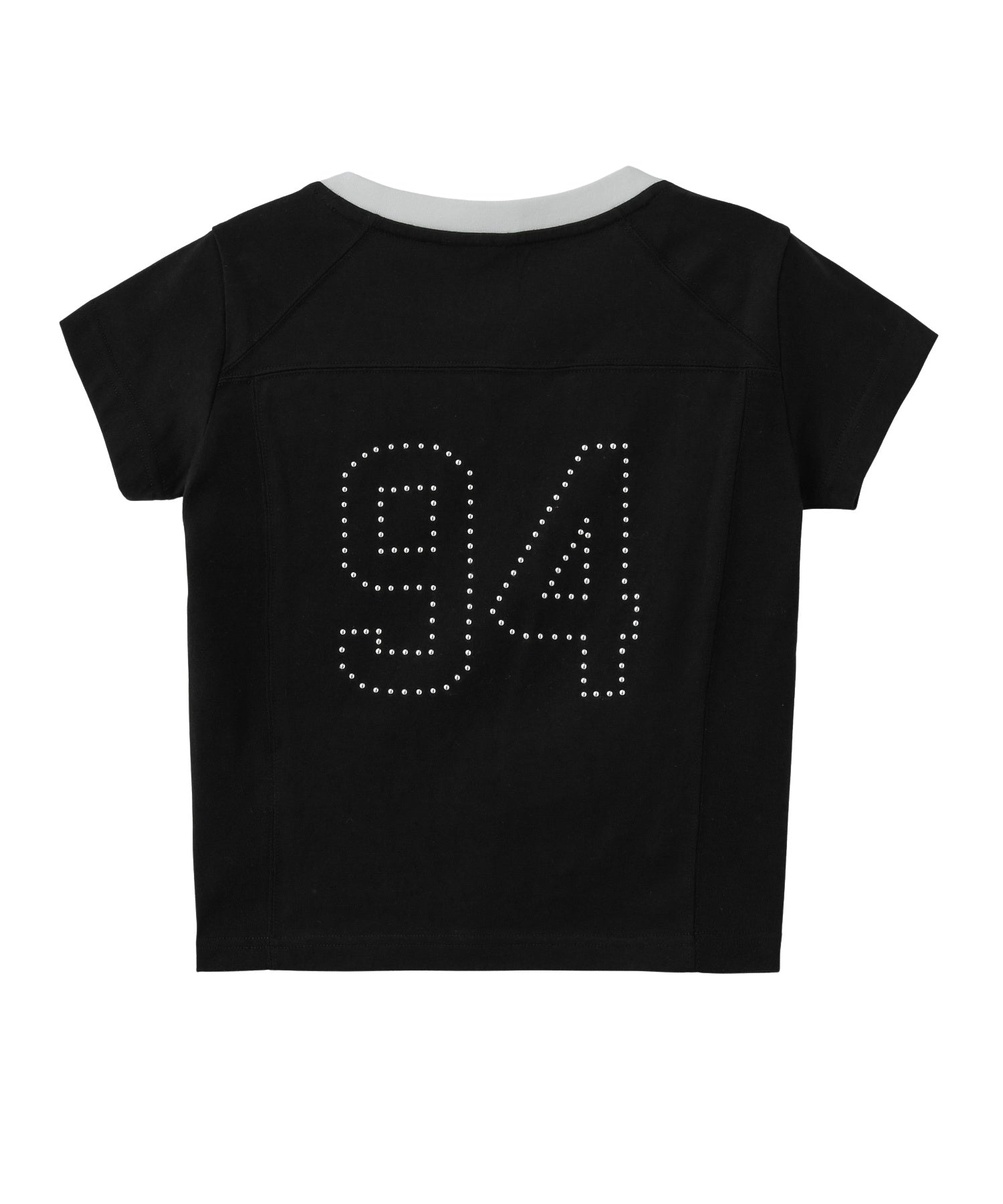 STUDDED NUMBER S/S BABY TEE