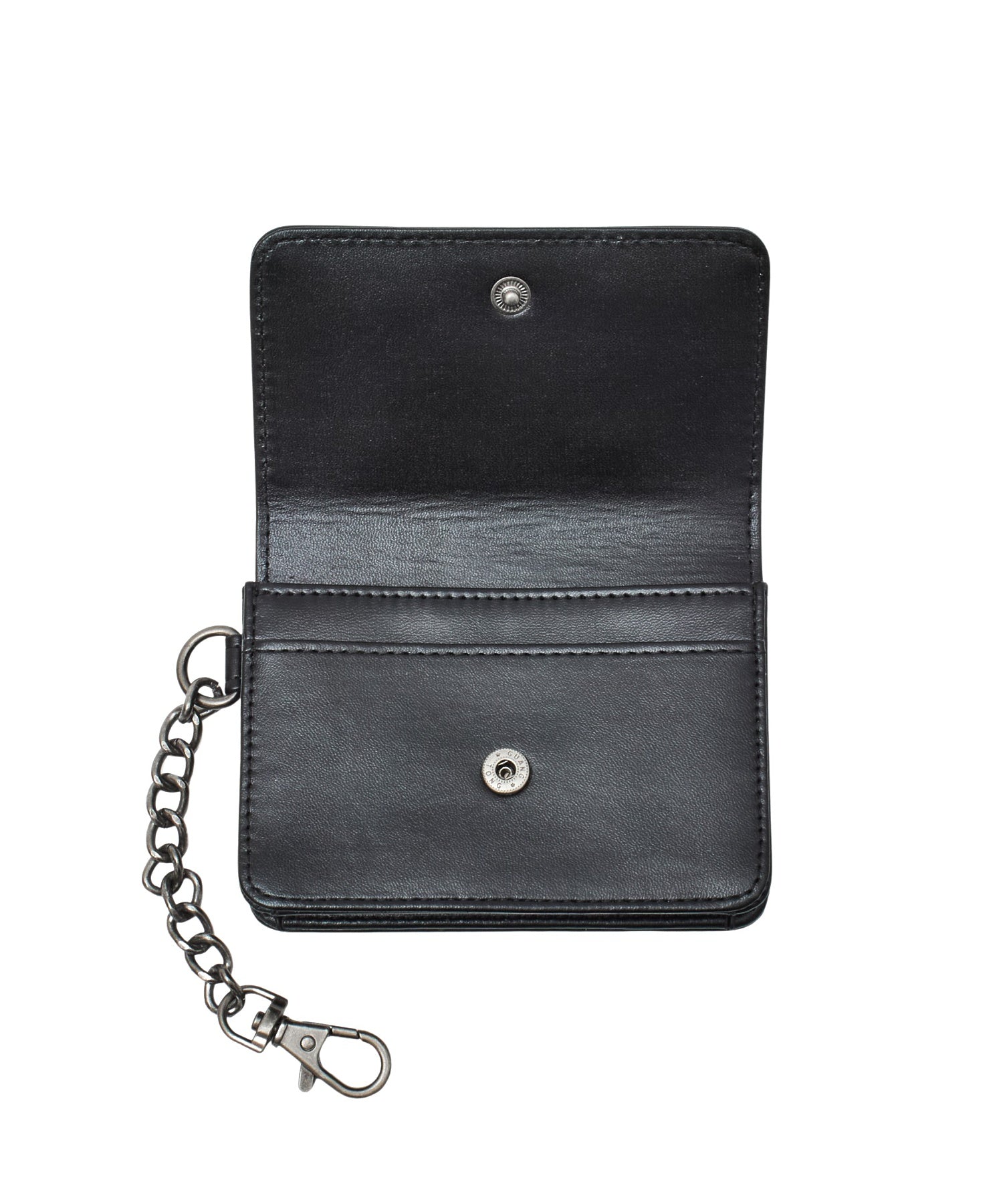 METAL XG EMBLEM FAUX LEATHER CARD CASE