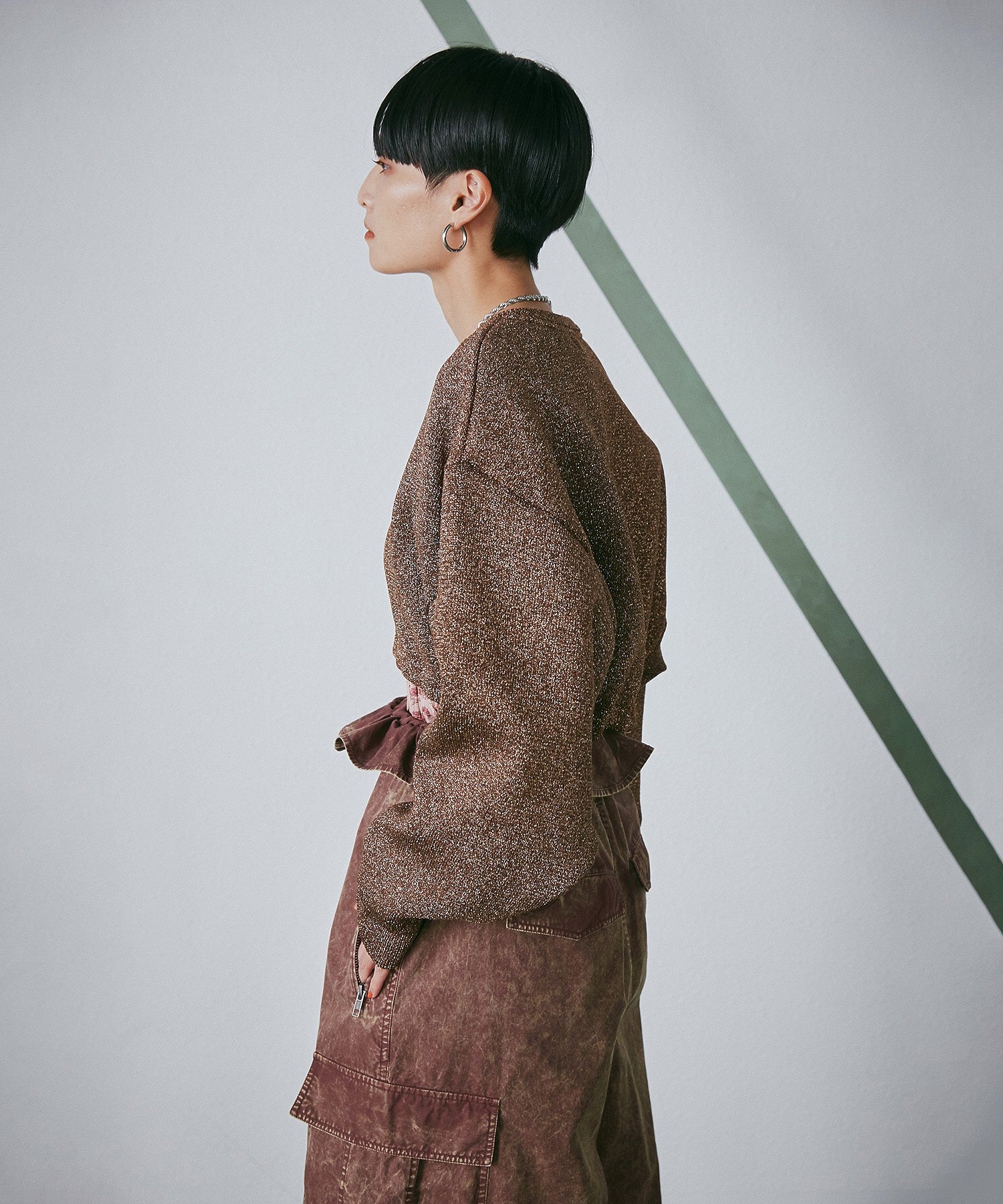 ラメニットブルゾン