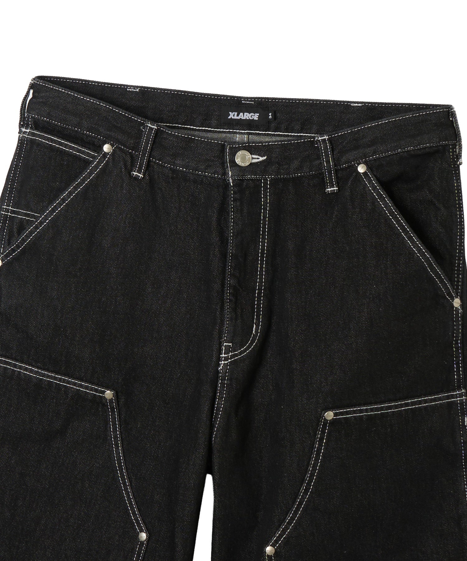 DOUBLE KNEE DENIM SHORT PANTS