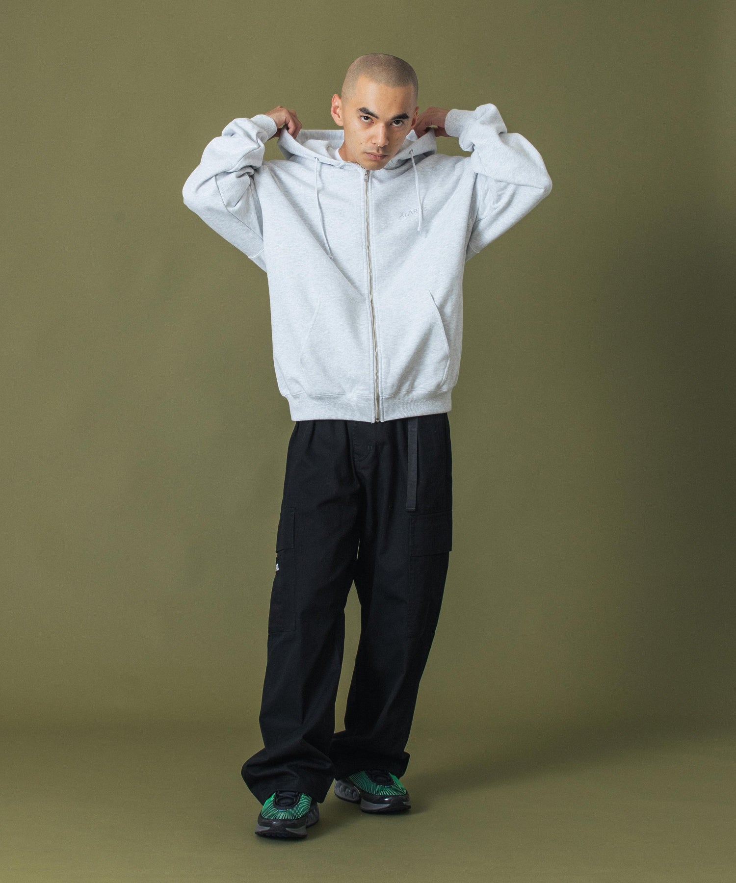 RHINESTONE OG ZIP HOODED SWEATSHIRT