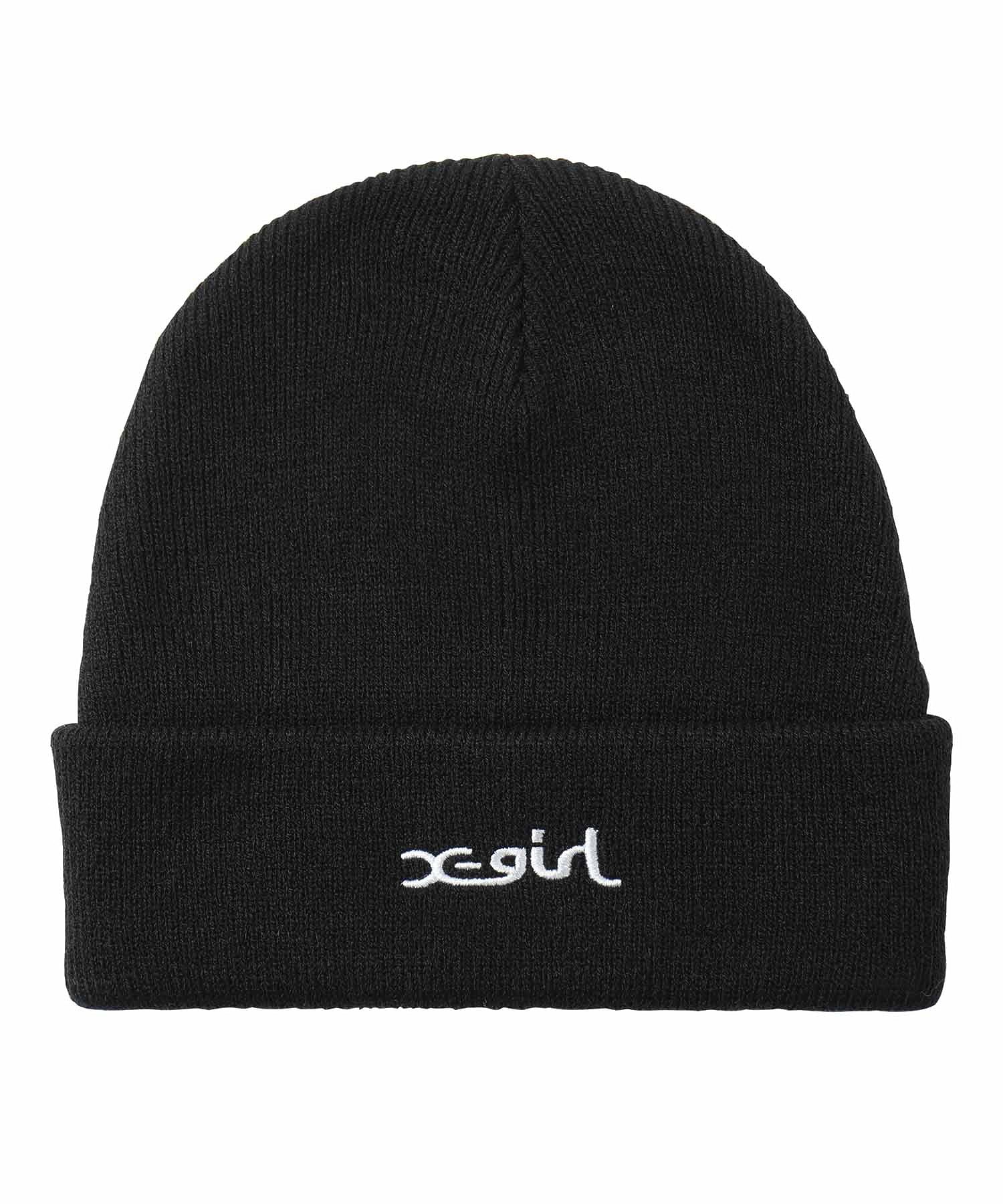 MILLS LOGO EMBROIDERY KNIT CAP X-girl