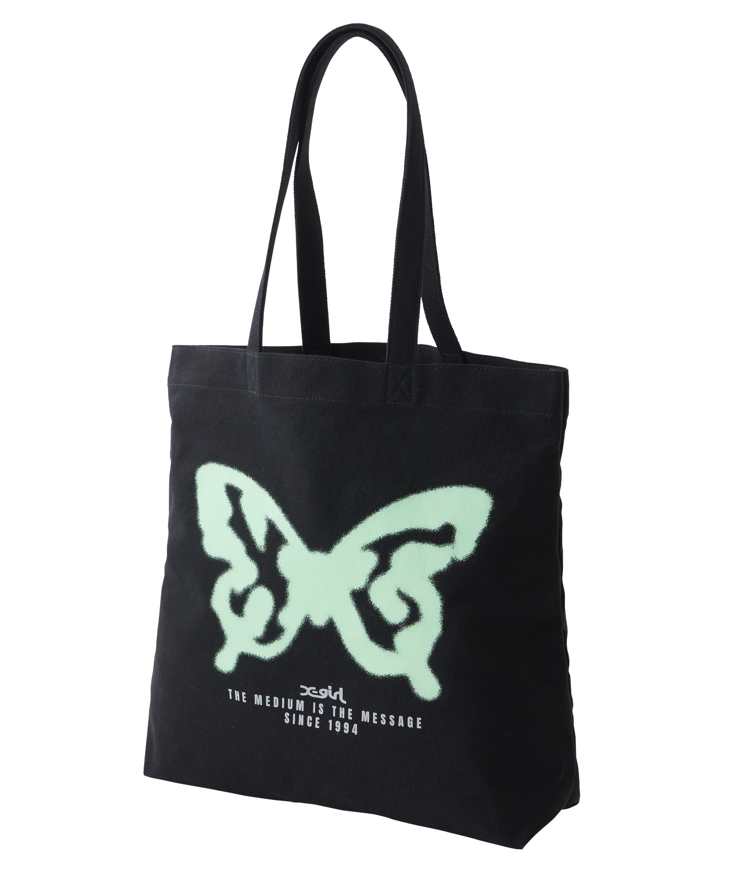 SPRAY BUTTERFLY PRINT TOTE BAG