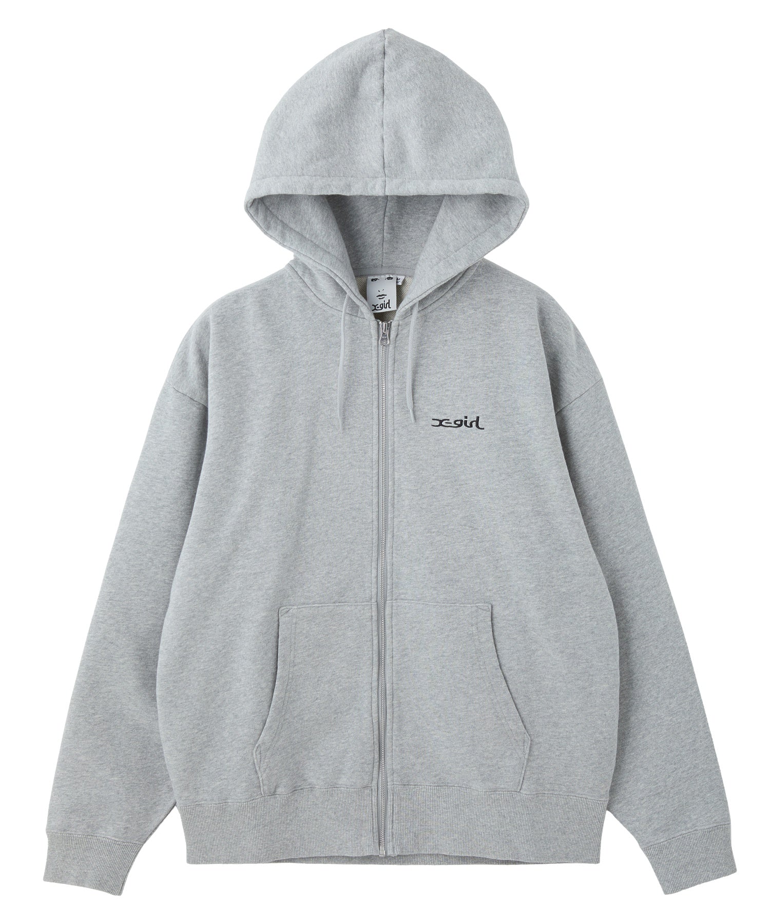 ARCH LOGO AND FACE PATCH ZIP UP SWEAT HOODIE