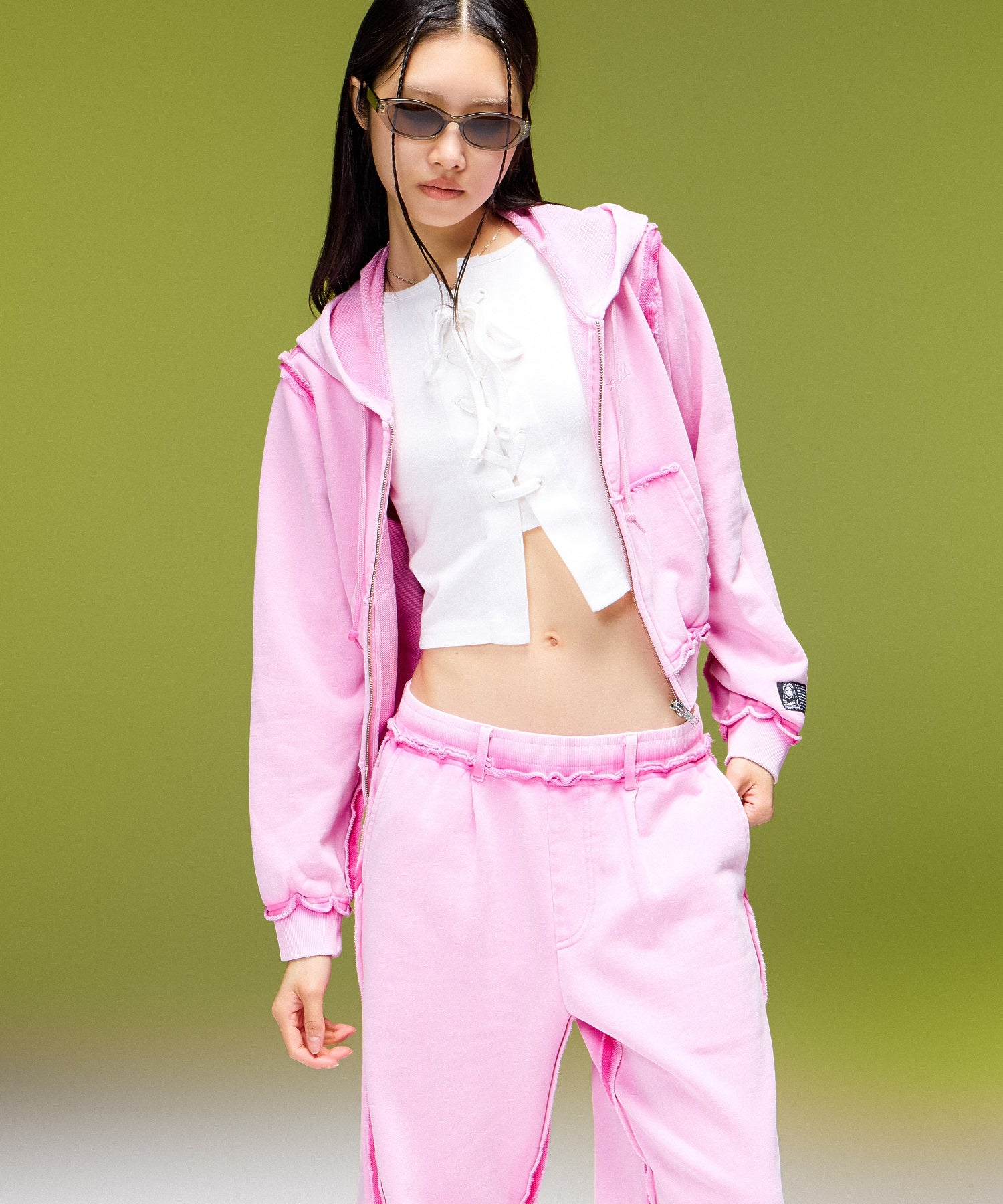 FADED CUT OUT SWEATPANTS