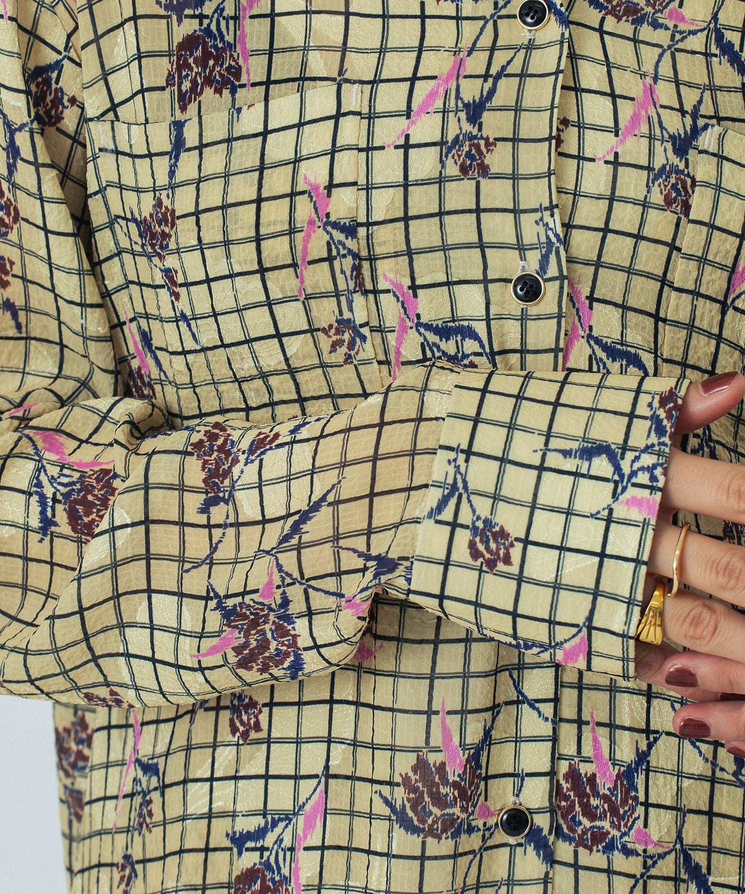 CREOLME/FLOWER PRINT SHIRT