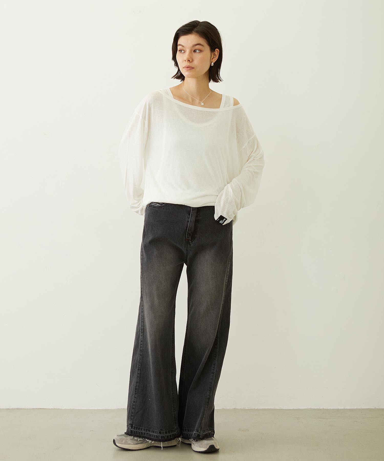 FLARED DENIM PANTS