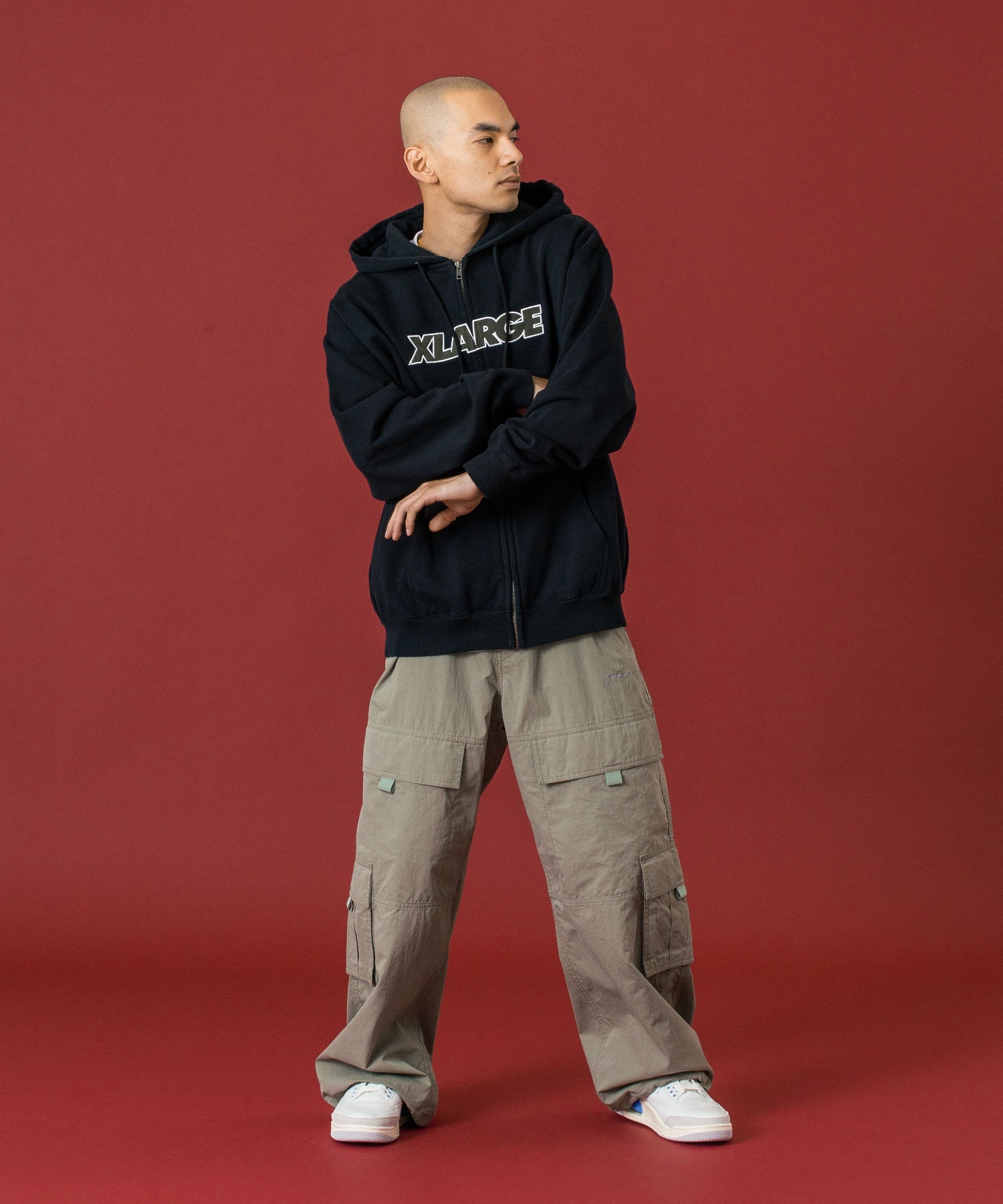 STANDARD LOGO ZIP UP HOODED SWEATSHIRT