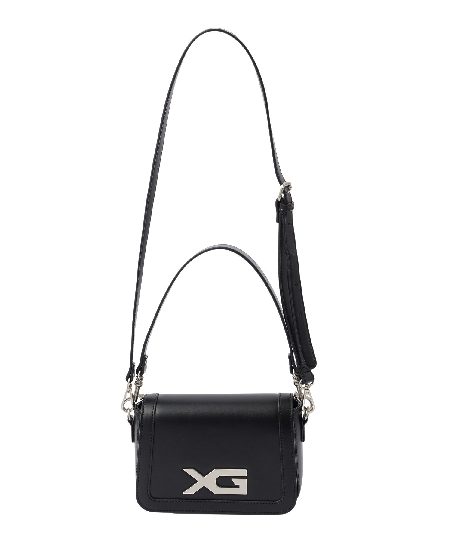 XG EMBLEM BUCKLE 2WAY FAUX LEATHER BAG