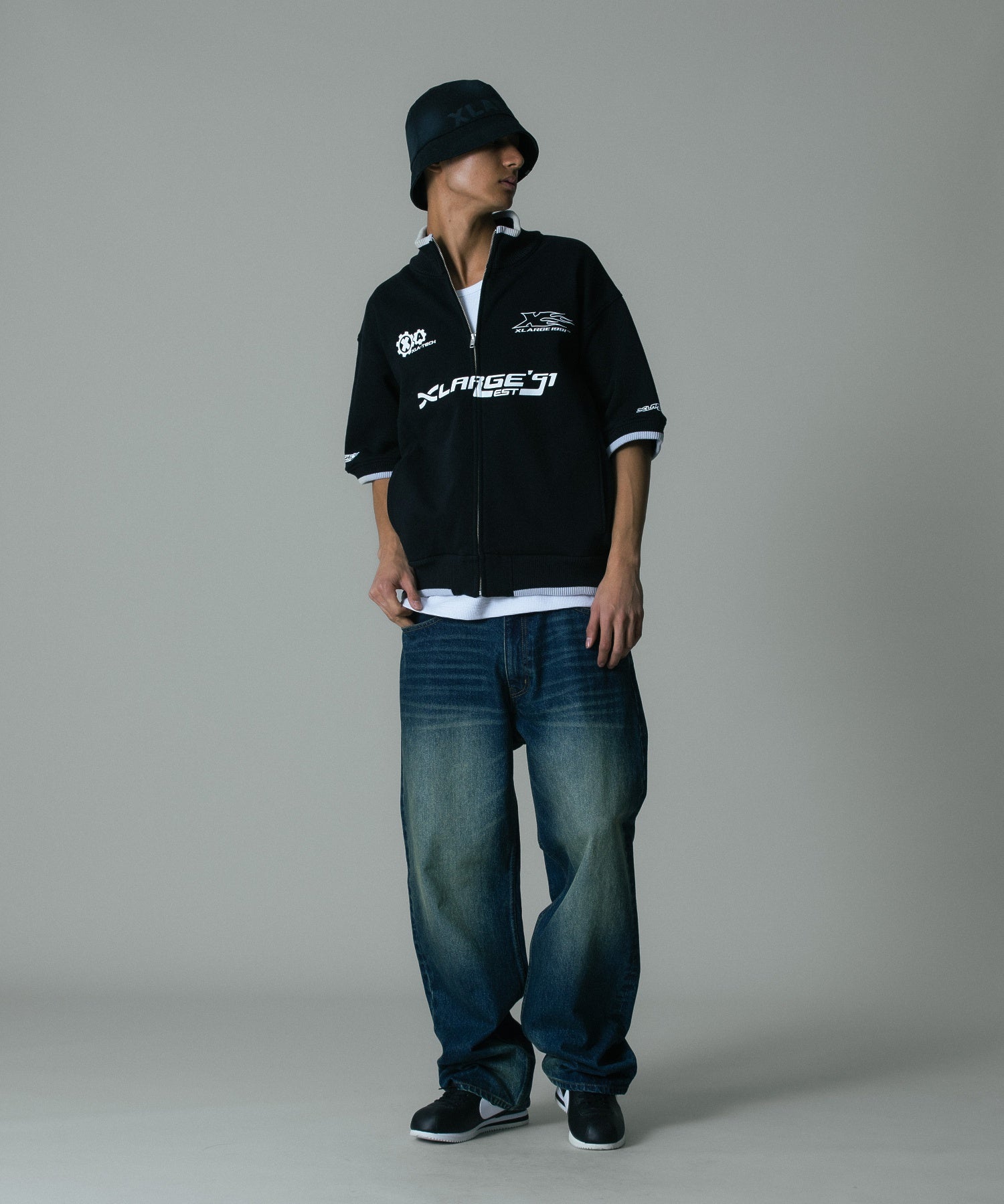 ZIP UP S/S SWEATSHIRT