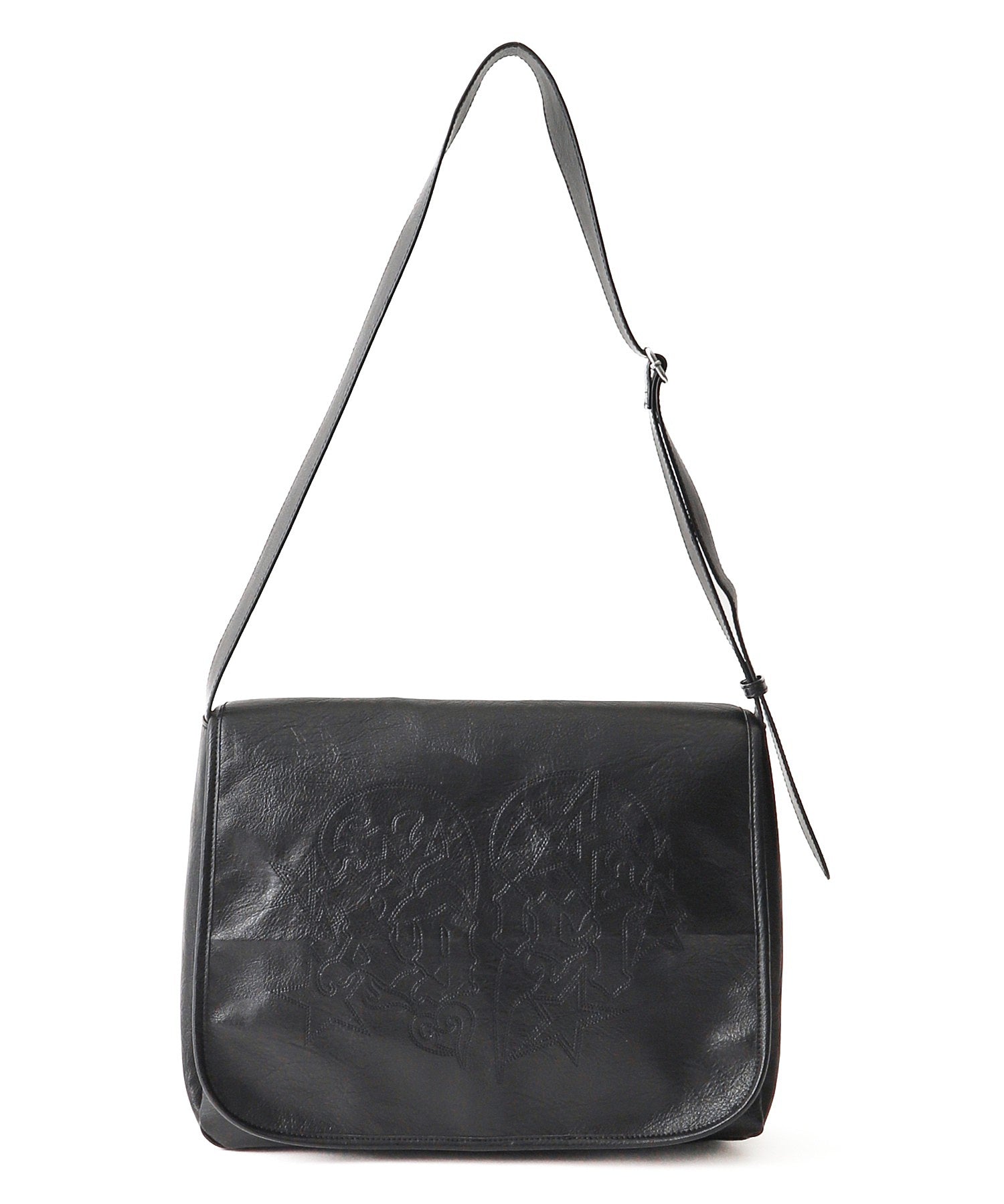 TRIBAL HEART FAUX LEATHER MESSENGER BAG