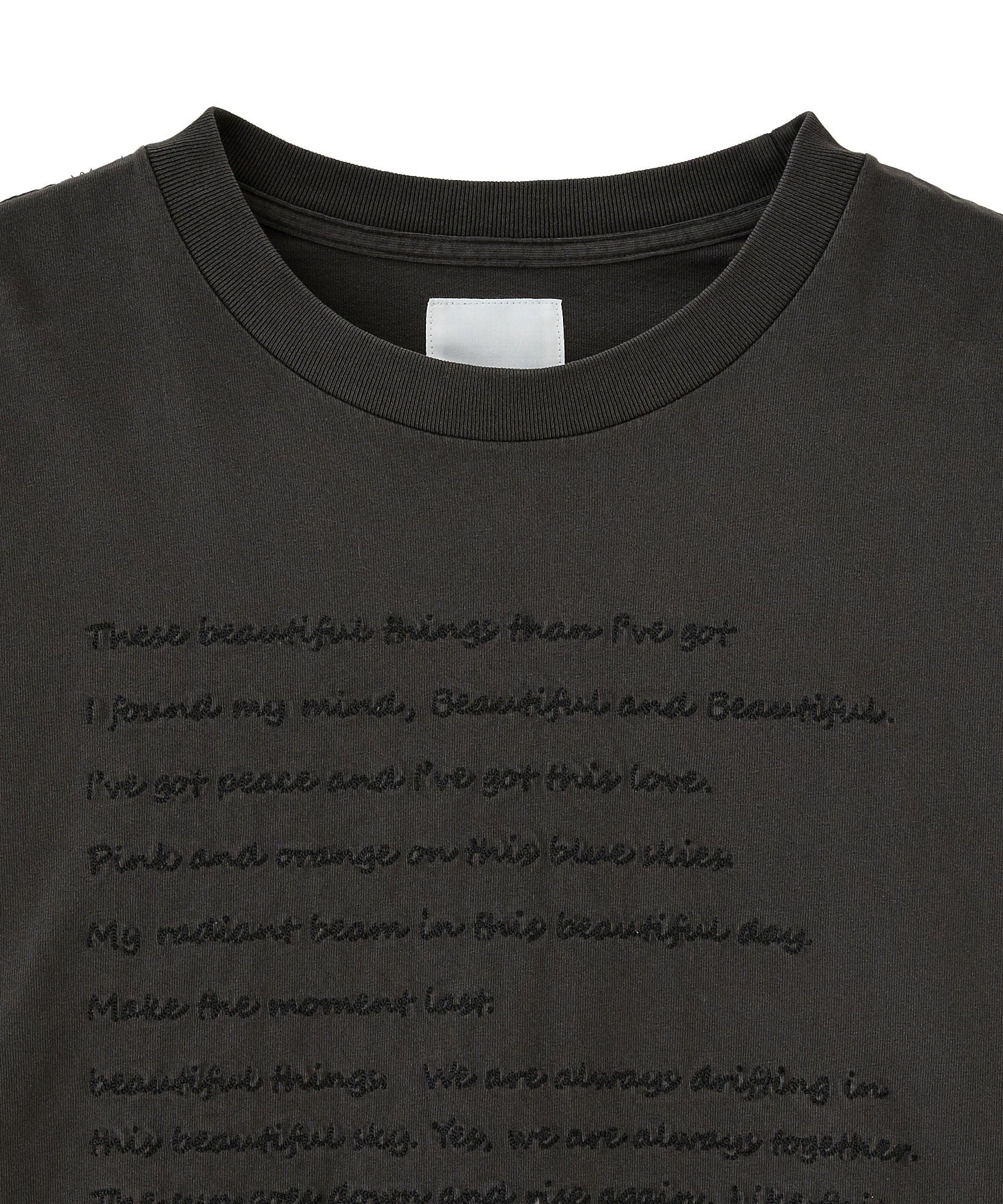 GENE HEAVENS/”BEAUTIFUL THINGS" EMBROIDERED BIG TEE