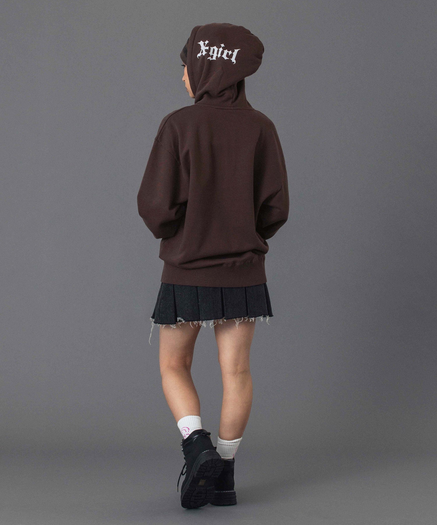 OLD ENGLISH LOGO ZIP UP SWEAT HOODIE