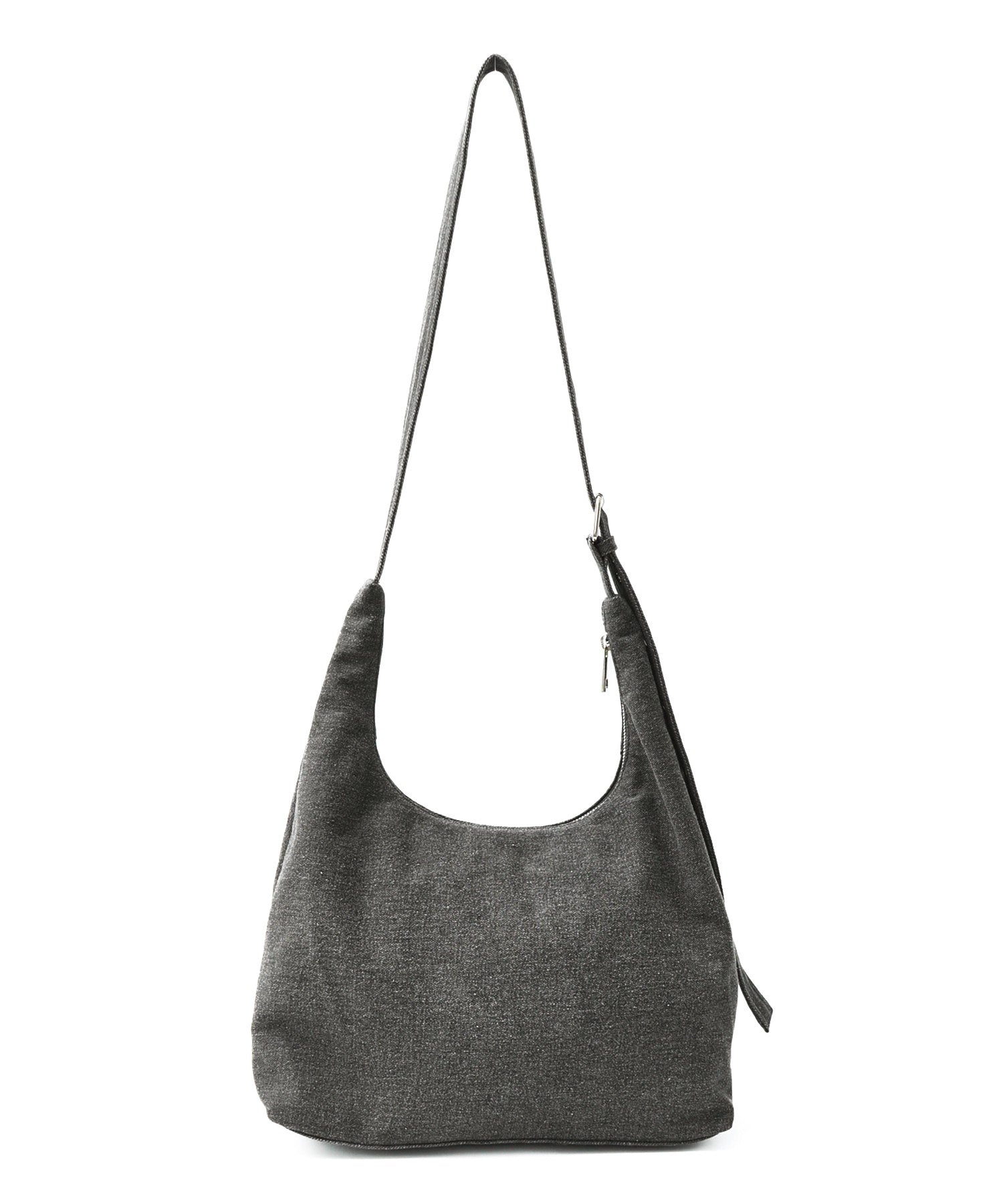 STUDDED DENIM SHOULDER BAG