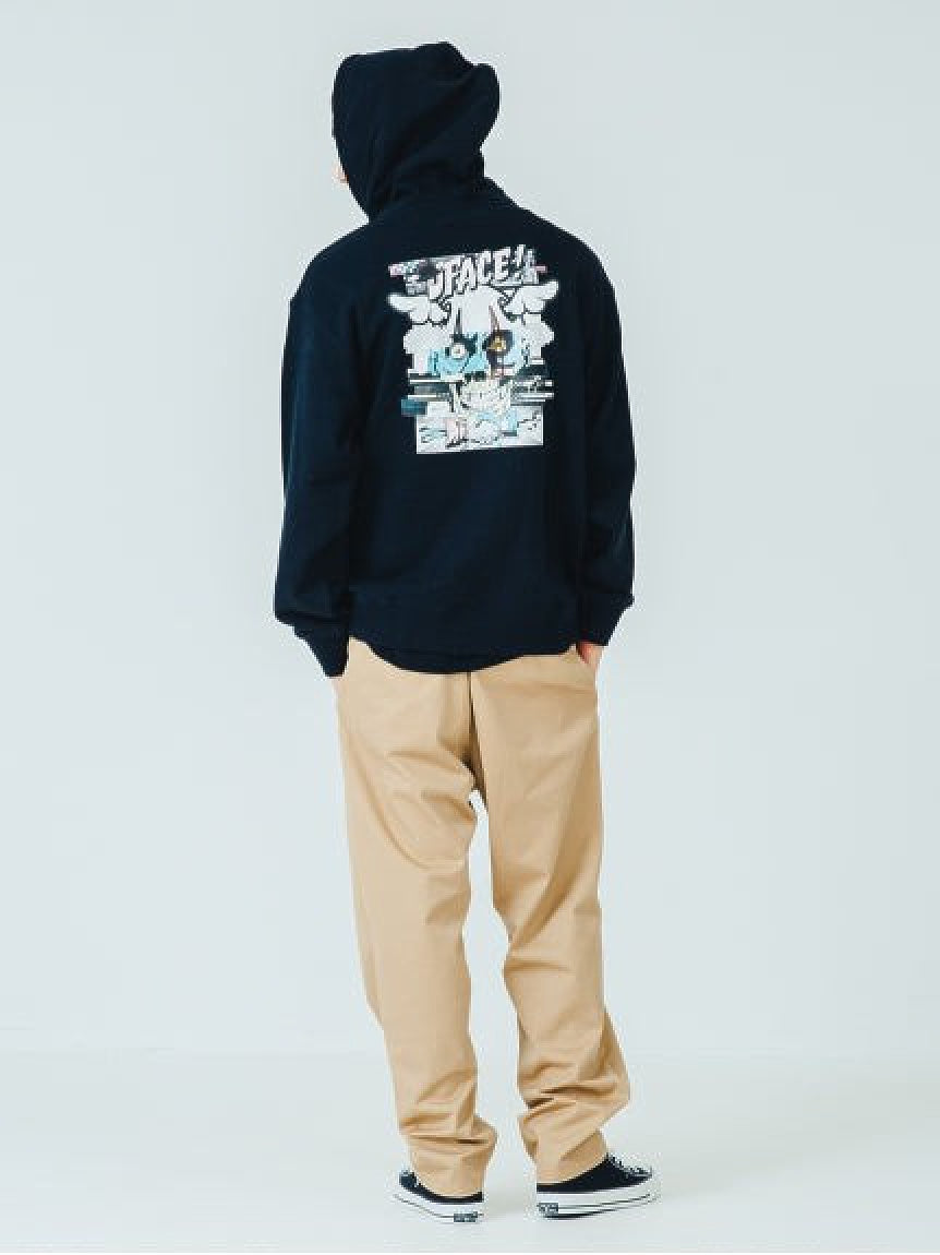 【XLARGE×D*FACE】STRIPE SKULL RENDER PULLOVER HOODED SWEAT