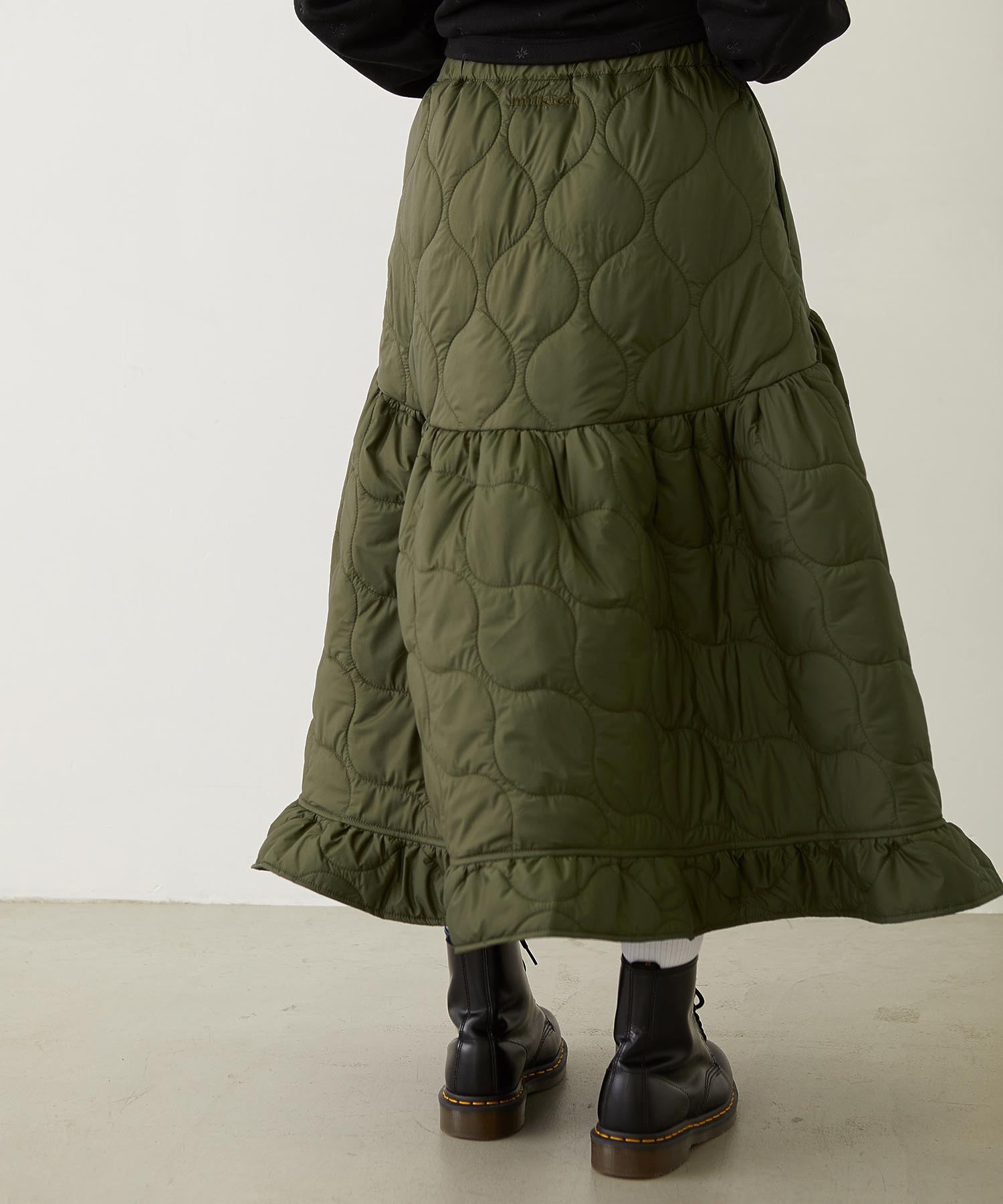 QUILTED FLARED SKIRT