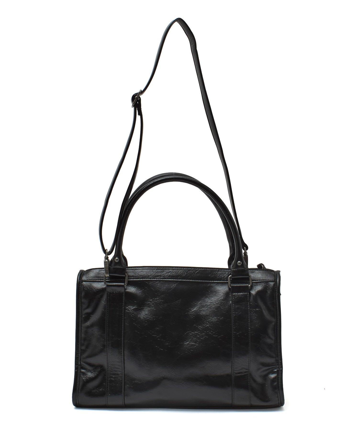 HEART PADLOCK FAUX LEATHER 2WAY BAG