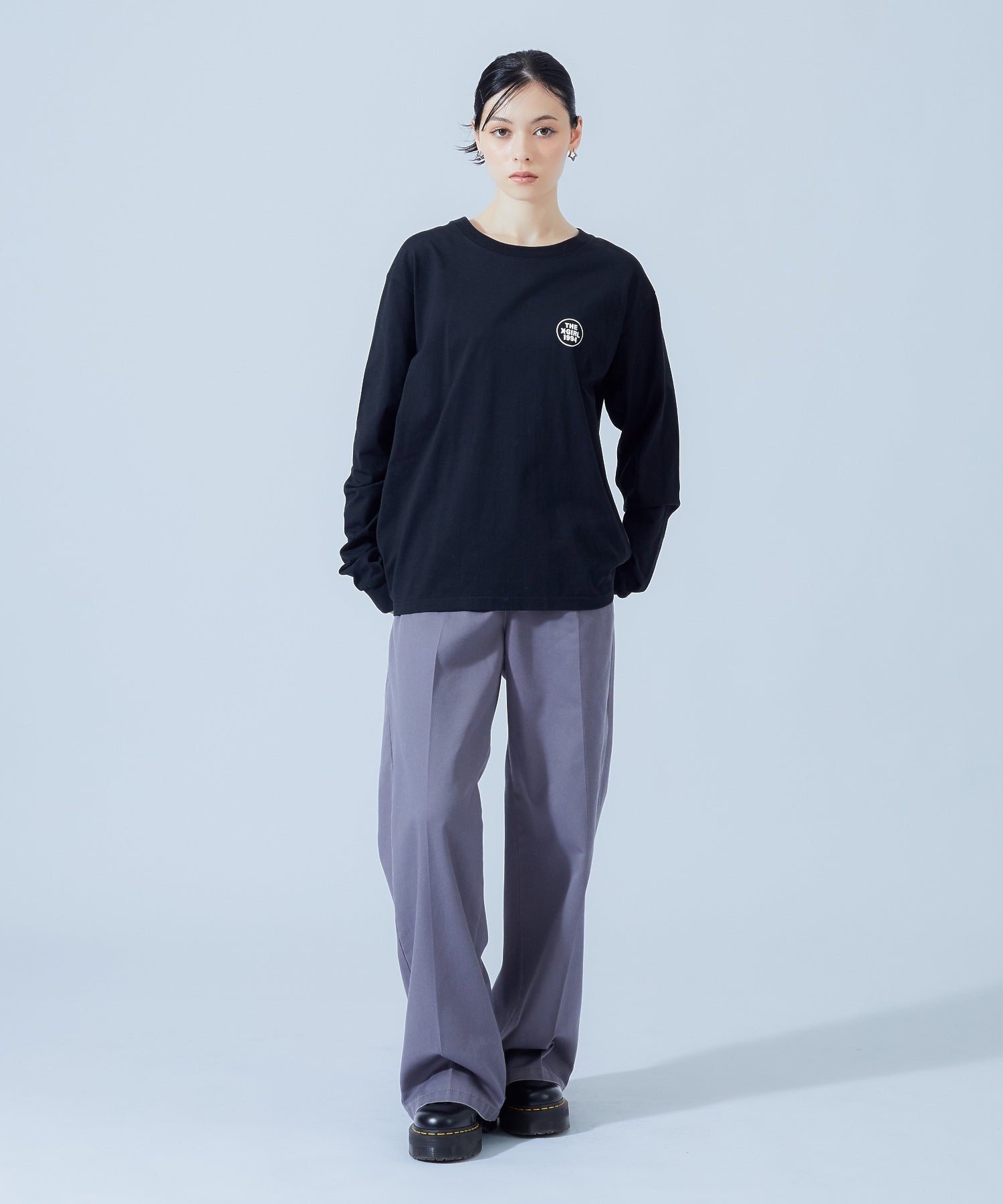 FACE AND CIRCLE LOGO L/S TEE